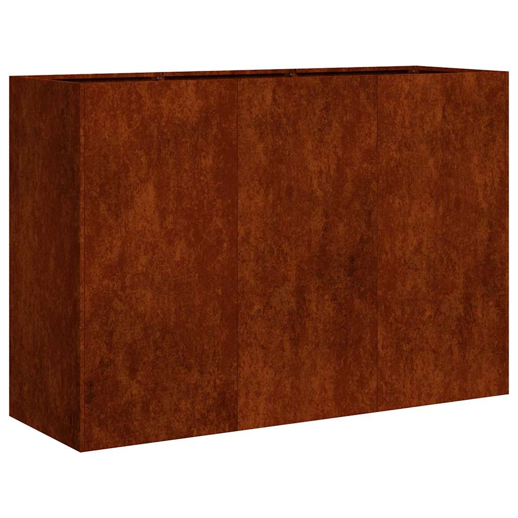 Vidaxl plantenbak roestig 120x40x80 cm weervast staal