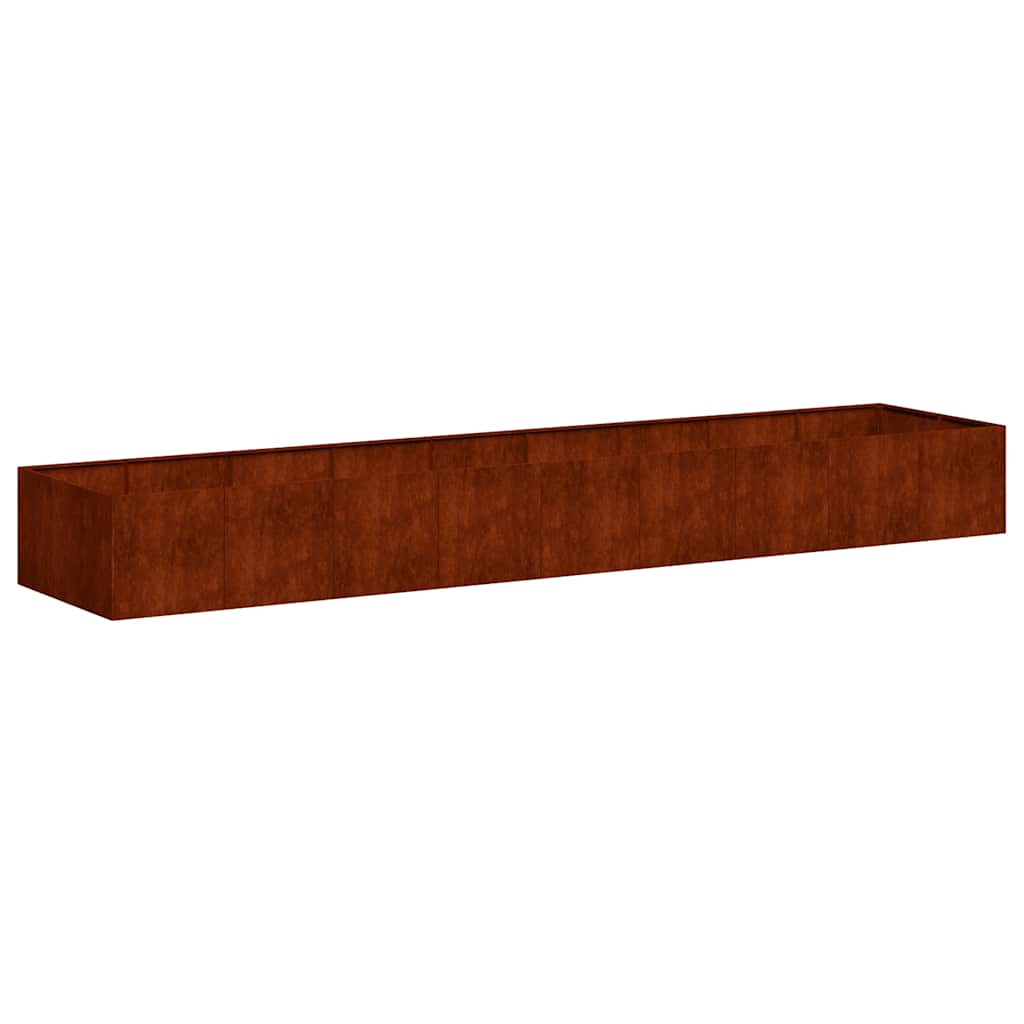 Vidaxl plantenbak roestig 360x80x40 cm weervast staal