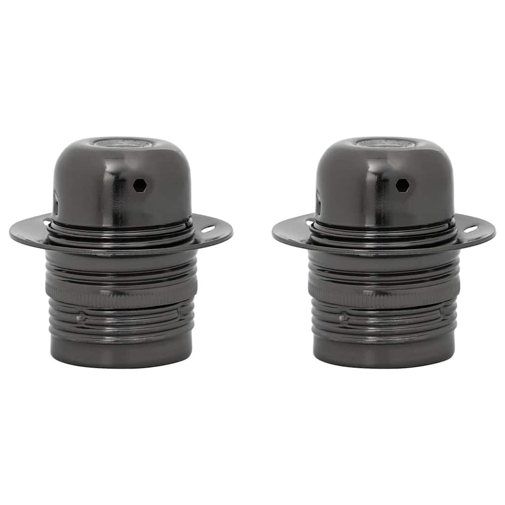 Vidaxl lamphouders 2 st glanzend zwart e27