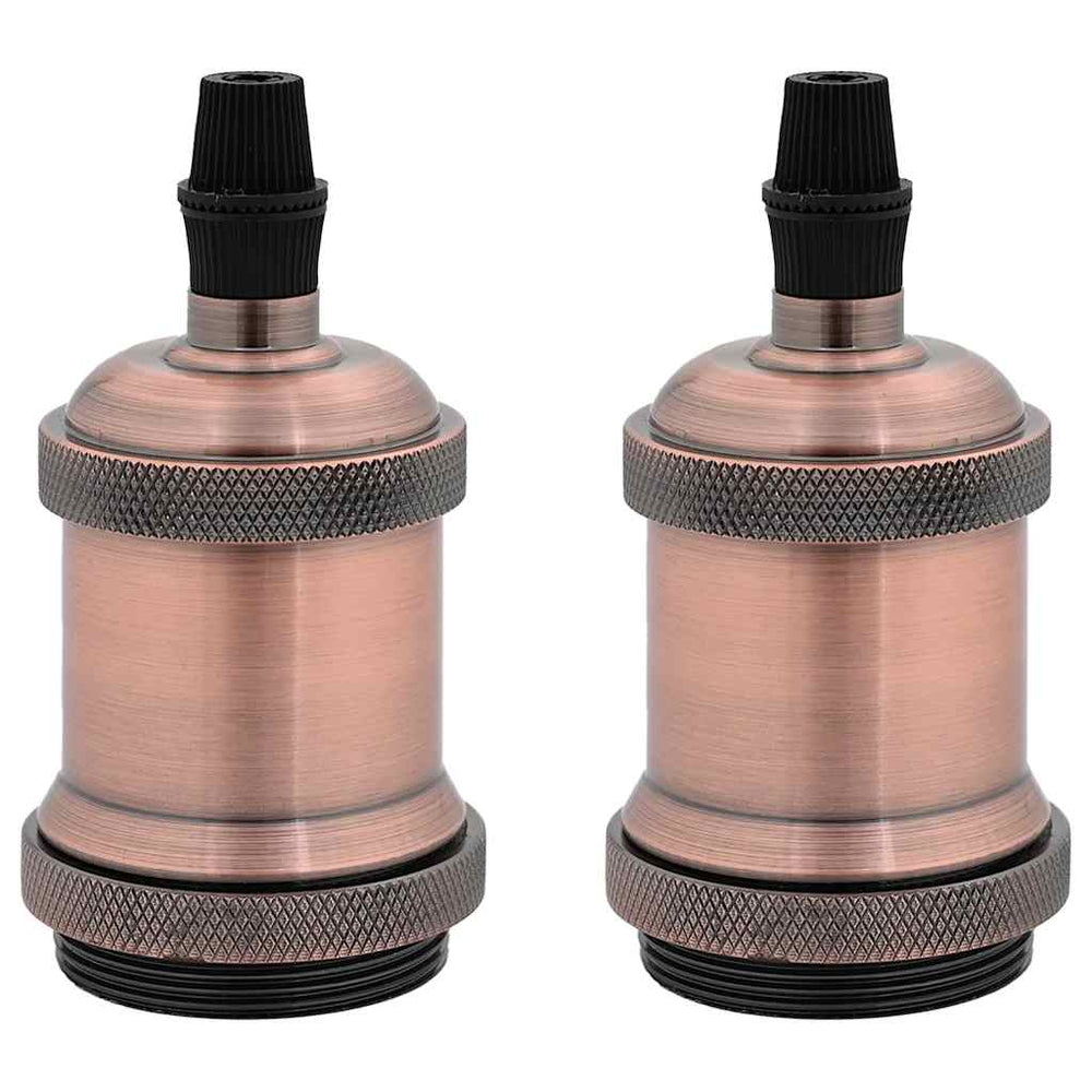 Vidaxl lamphouders 2 st rood brons e27