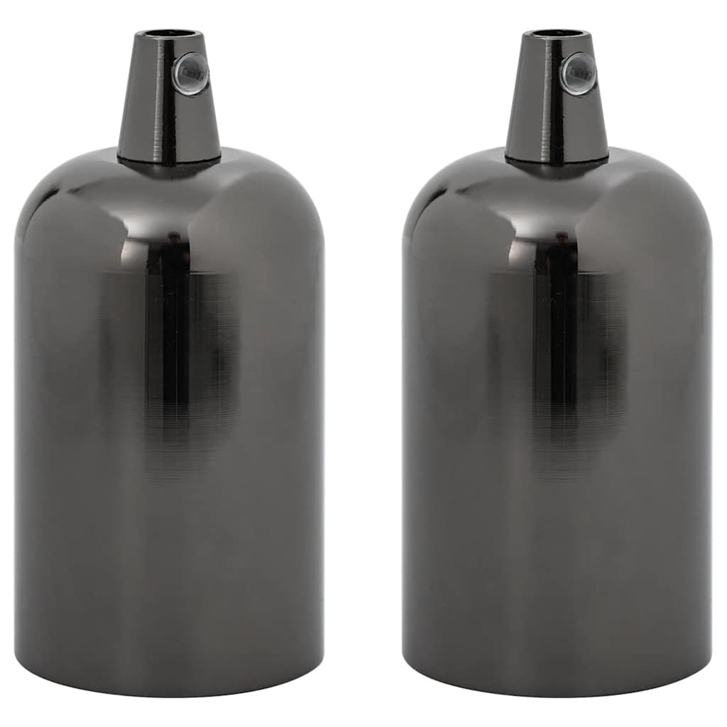 Vidaxl lamphouders 2 st glanzend zwart e27