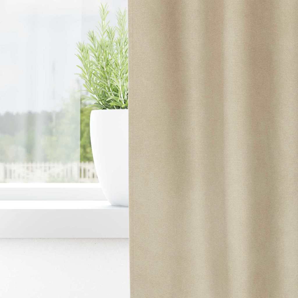 Vidaxl verduisterende gordijnen 2 pcs crème 140 x 140 cm fluweel