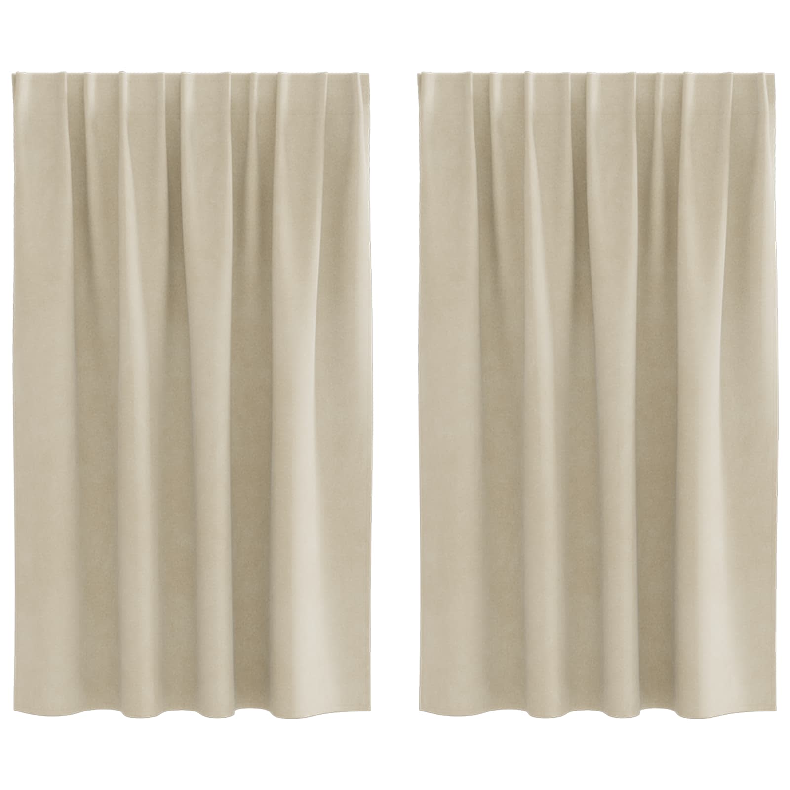 Vidaxl verduisterende gordijnen 2 pcs crème 140 x 140 cm fluweel