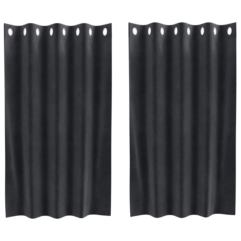 Vidaxl gordijnen 2 st donkergrijs 140 x 140 cm fluweel