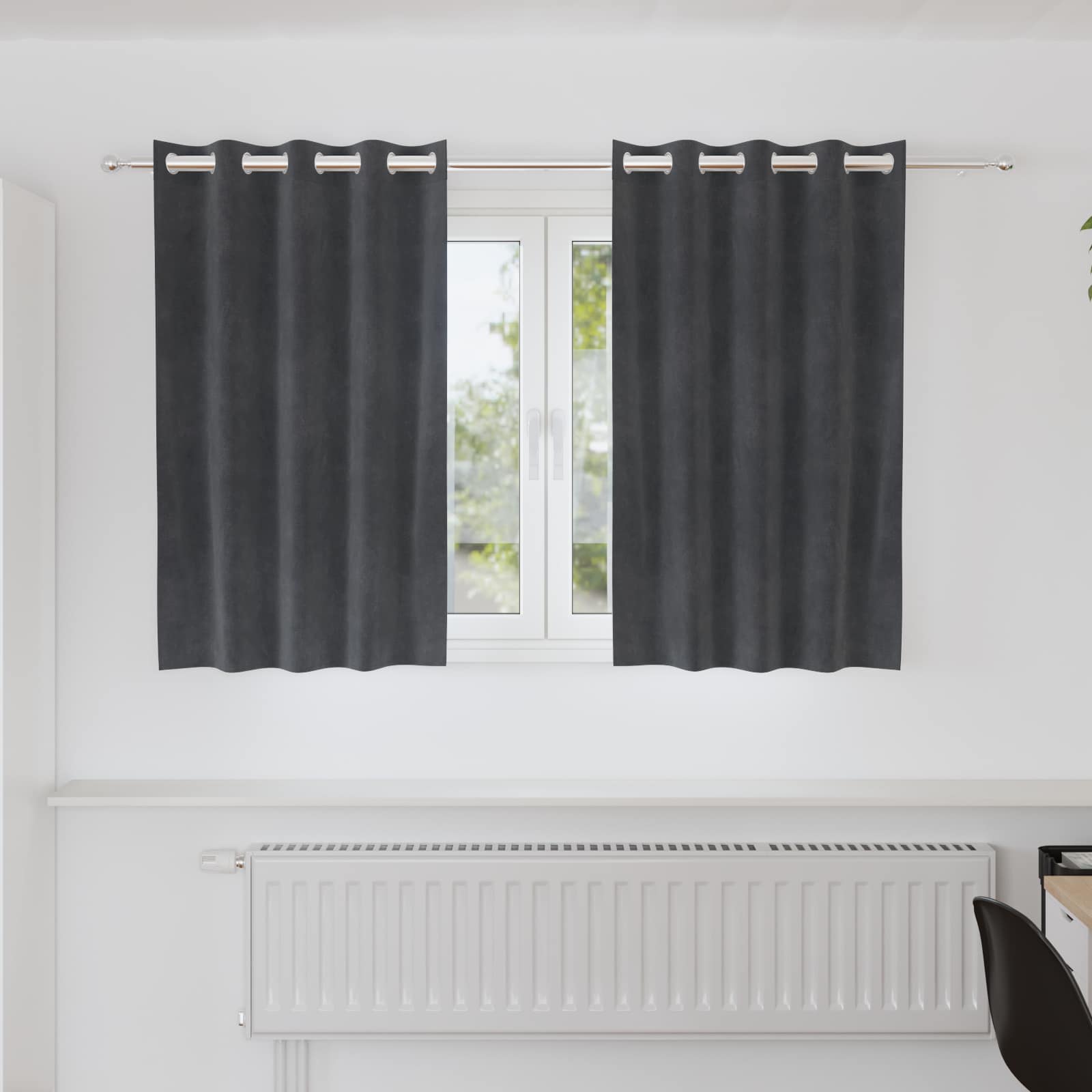 Vidaxl gordijnen 2 st lichtgrijs 140 x 140 cm fluweel