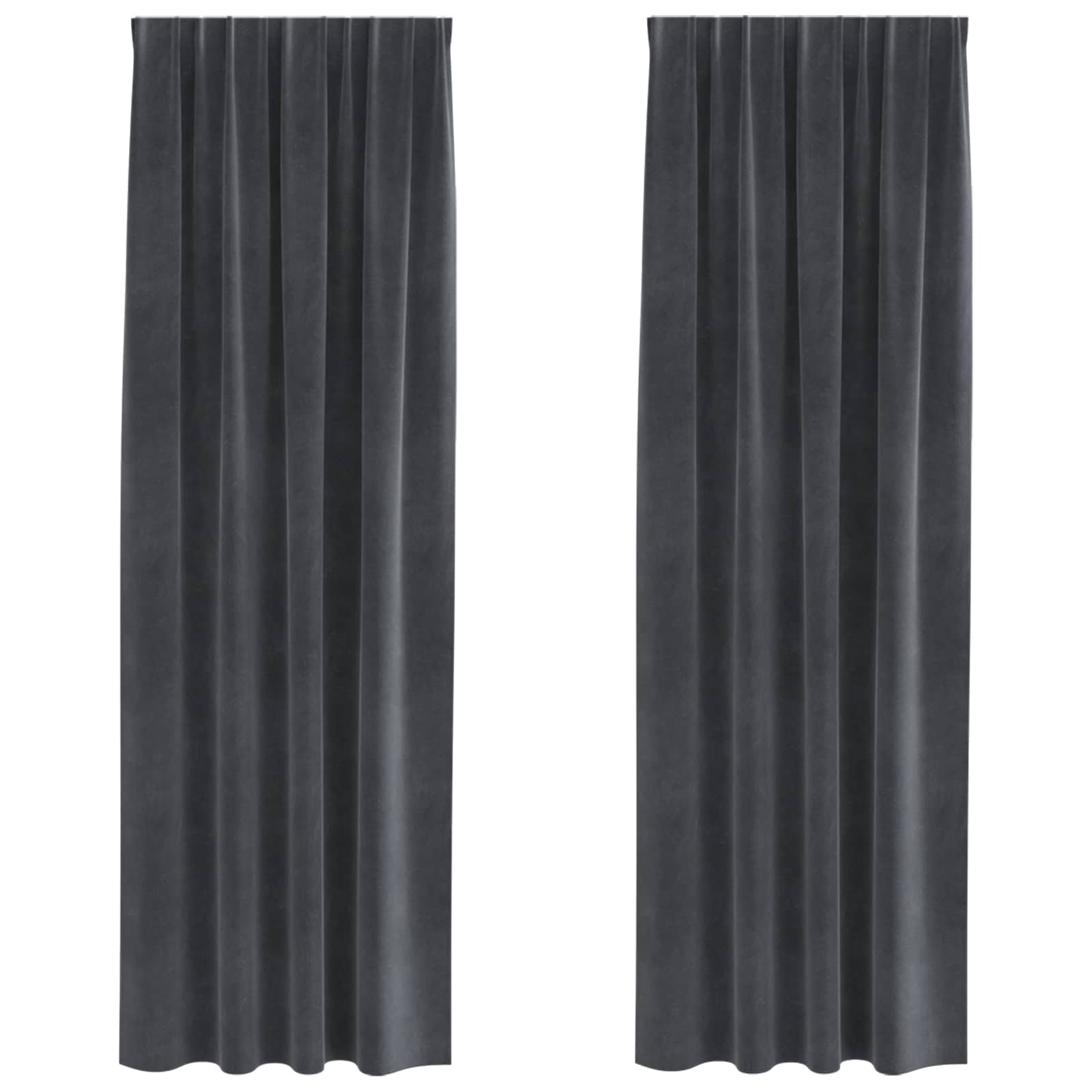Vidaxl verduisterende gordijnen 2 pcs lichtgrijs 140 x 260 cm fluweel