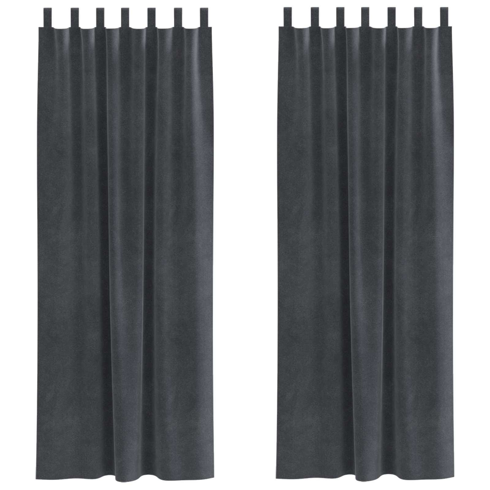 Vidaxl verduisterende gordijnen 2 pcs lichtgrijs 140 x 260 cm fluweel