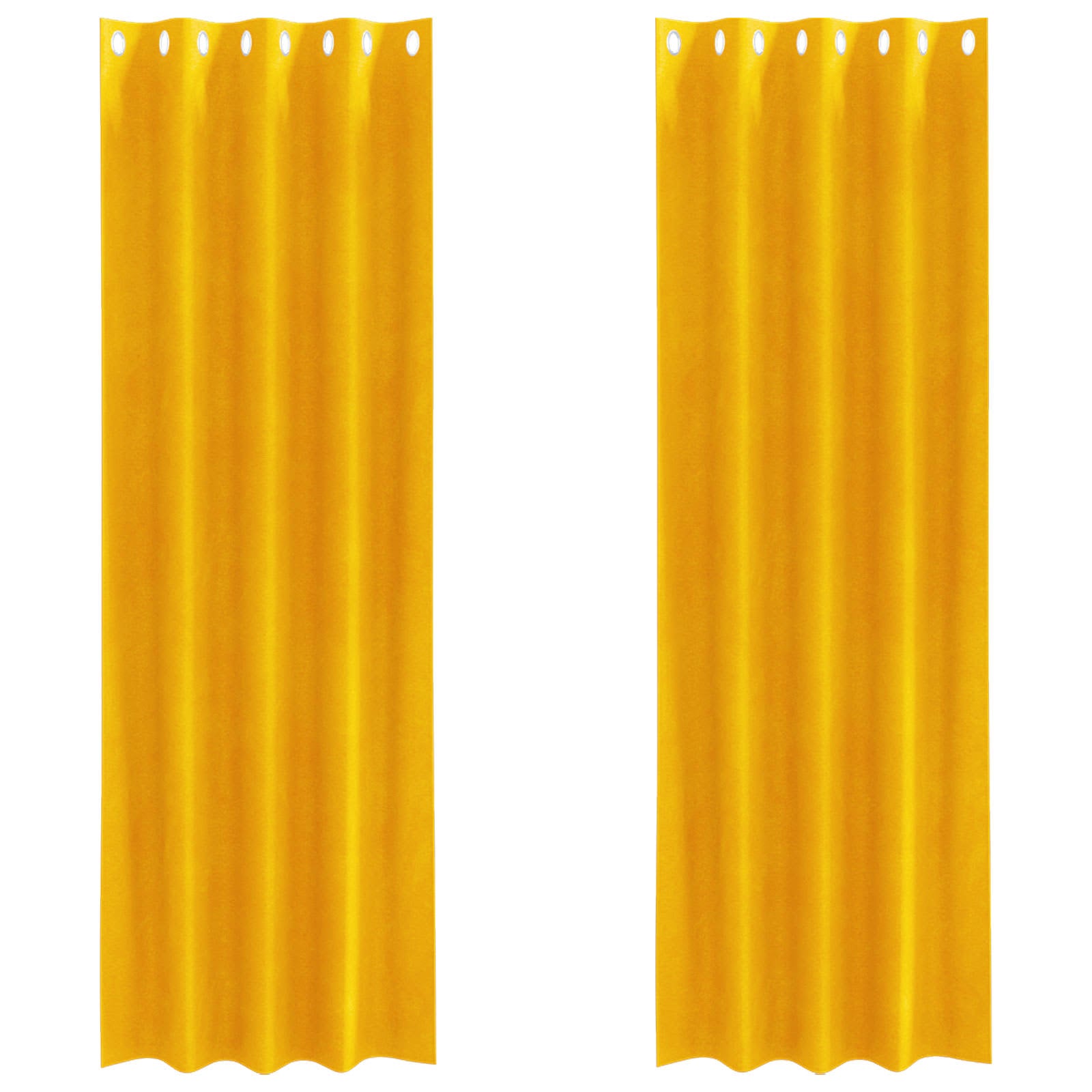 Vidaxl verduisterende gordijnen 2 pcs mosterdgeel 140 x 225 cm fluweel