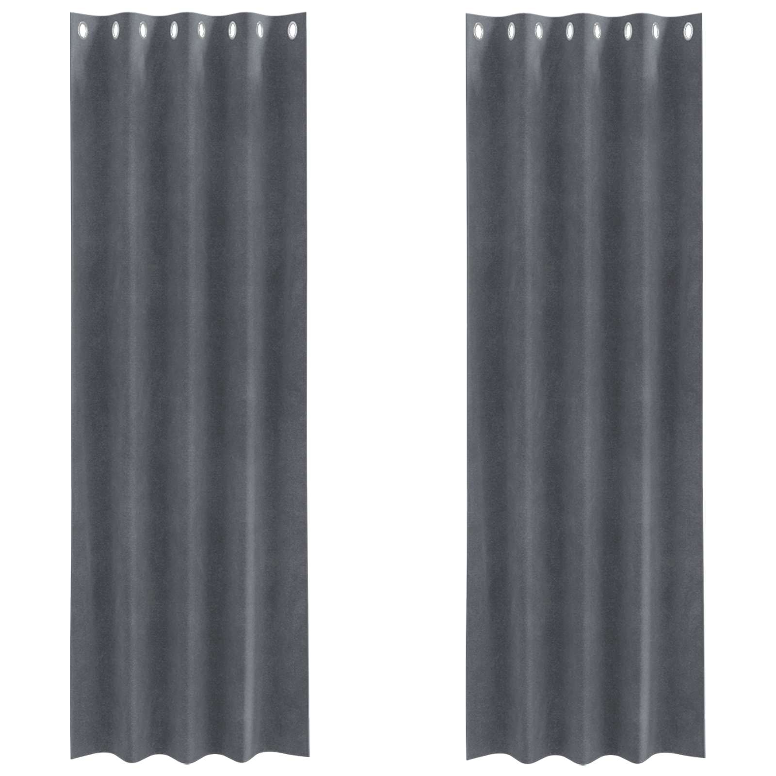 Vidaxl verduisterende gordijnen 2 pcs lichtgrijs 140 x 245 cm fluweel