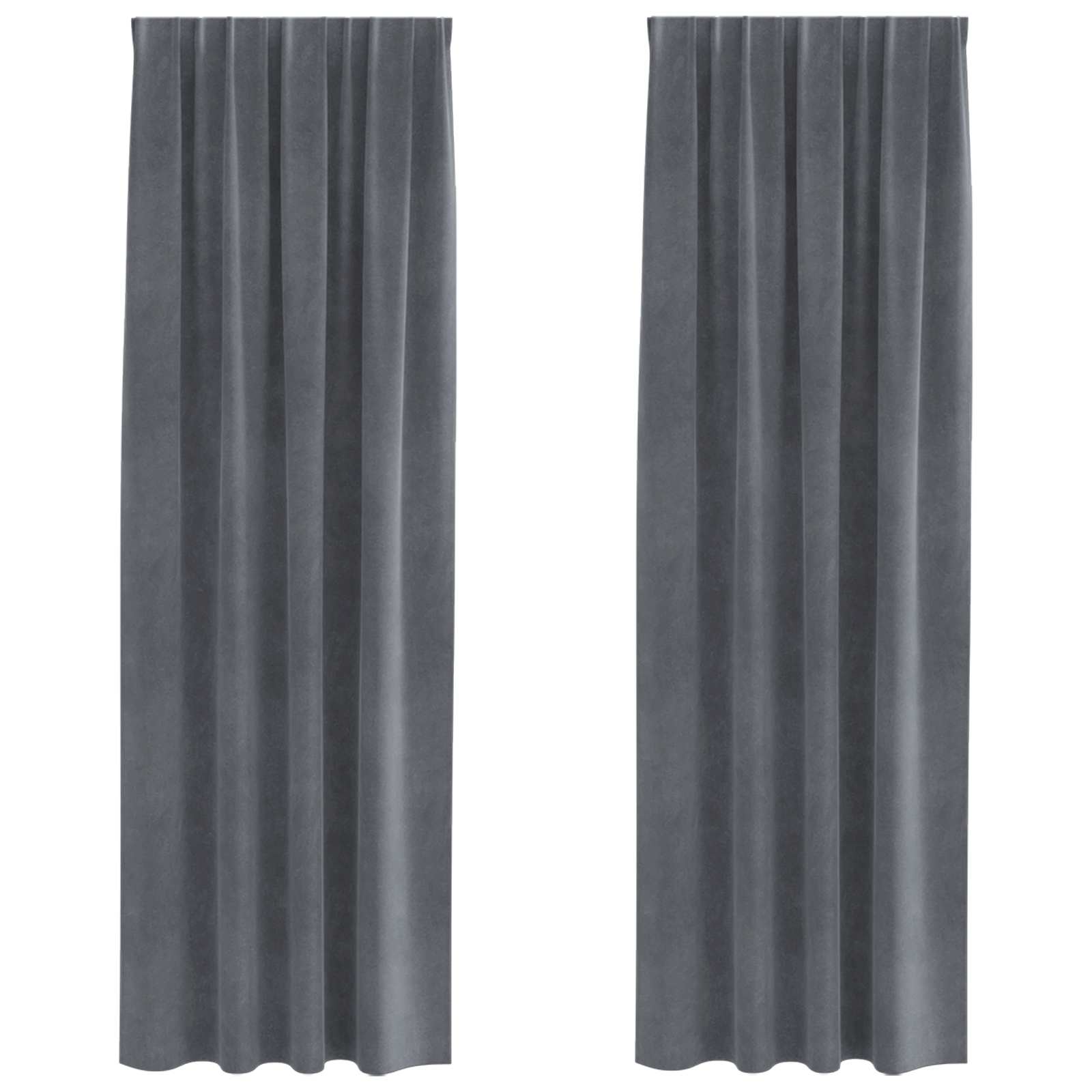 Vidaxl verduisterende gordijnen 2 pcs lichtgrijs 140 x 245 cm fluweel