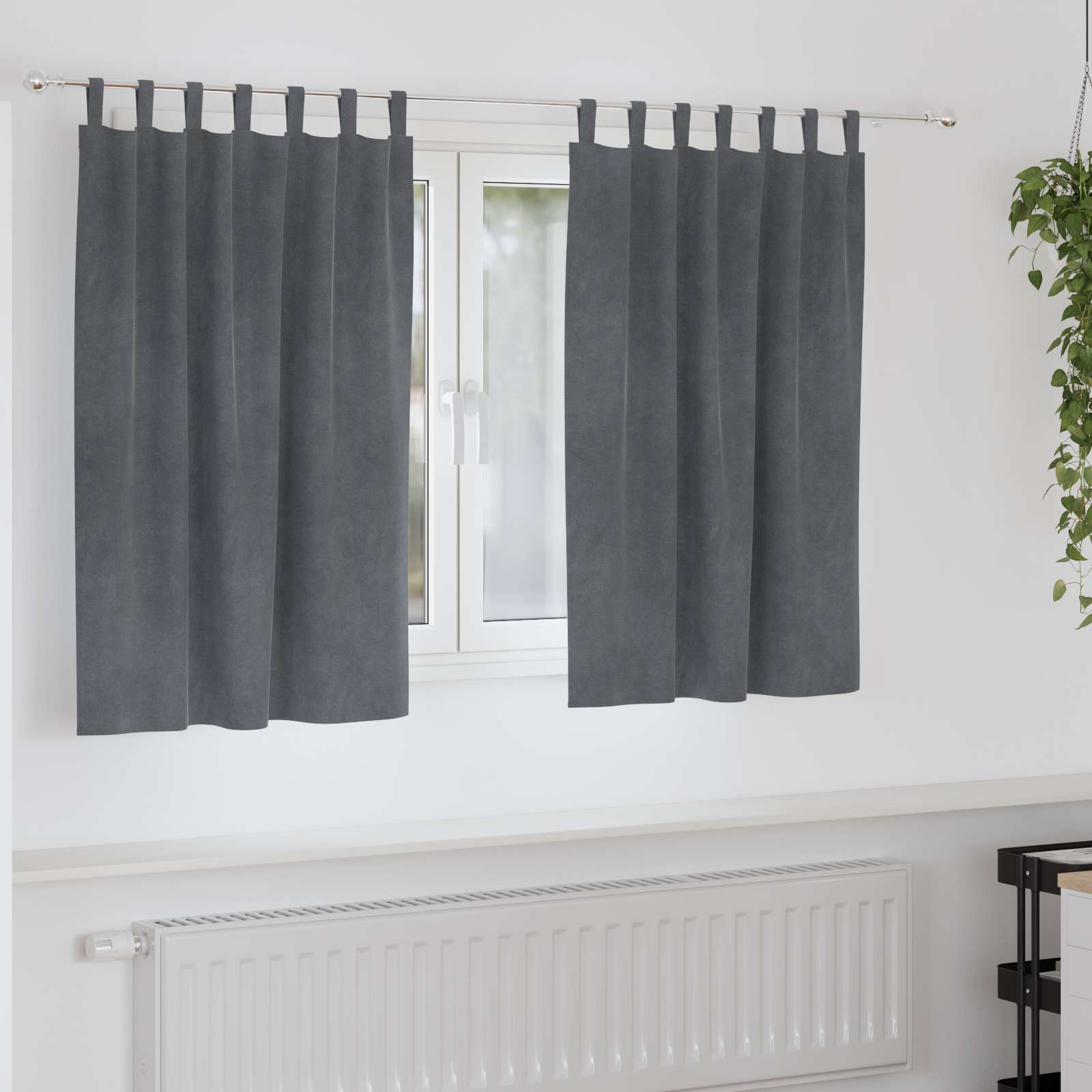 Vidaxl gordijnen 2 st lichtgrijs 140 x 140 cm fluweel