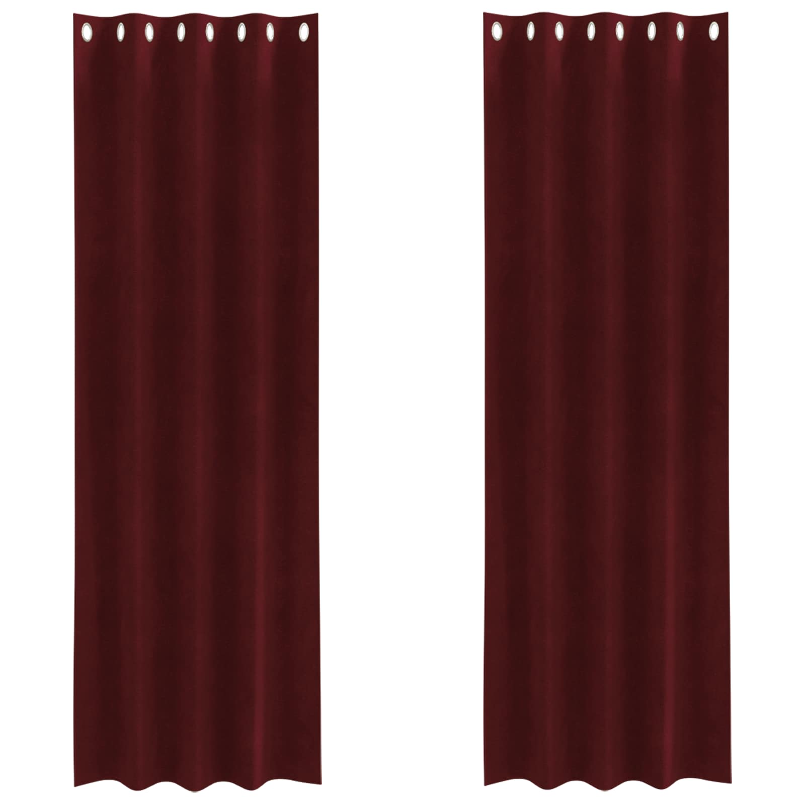 Vidaxl verduisterende gordijnen 2 pcs wijnrood 140 x 245 cm fluweel