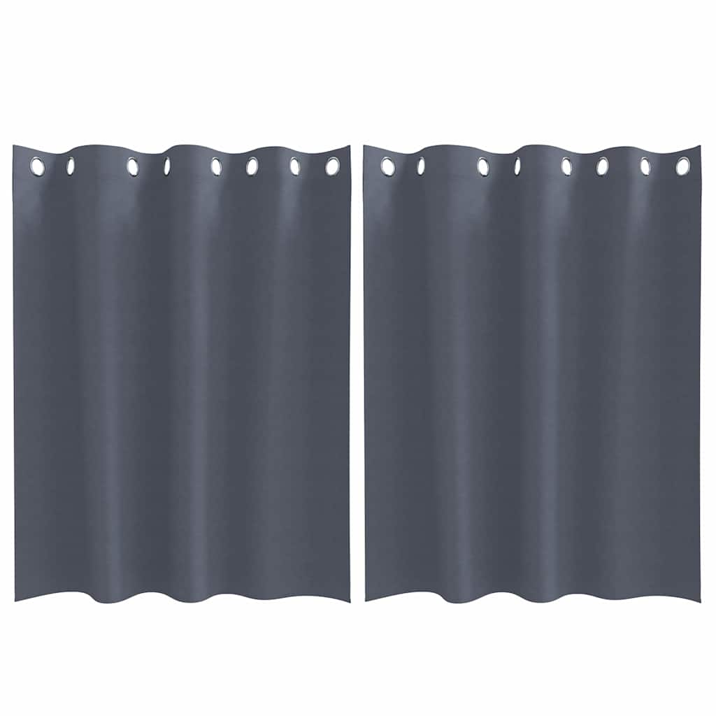 Vidaxl zwart-out gordijnen met ringen 2 pcs antraciet 140 x 140 cm
