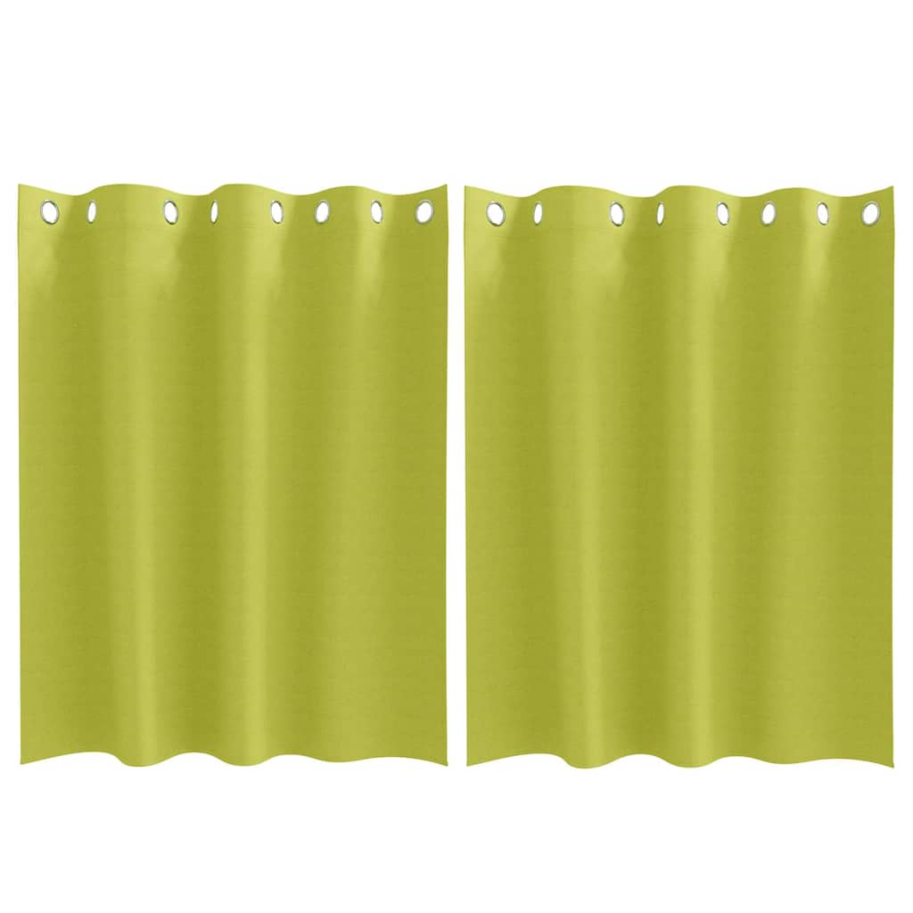 Vidaxl zwart-out gordijnen met ringen 2 pcs groen 140 x 140 cm