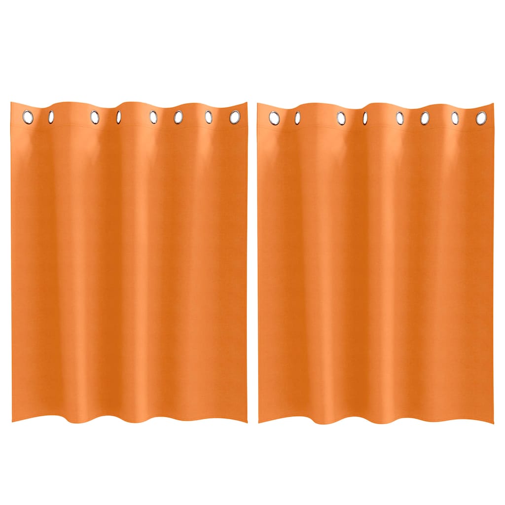 Vidaxl zwart-out gordijnen met ringen 2 pcs feloranje 140 x 140 cm