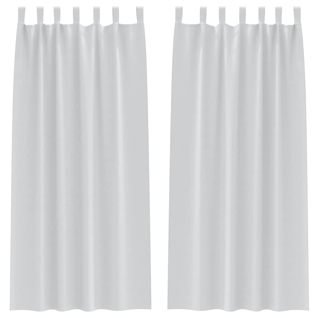 Vidaxl zwart-out gordijnen met ringen 2 pcs bleekgrijs 225 x 140 cm