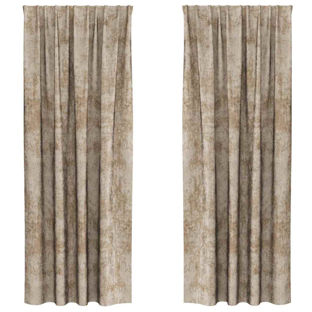 Vidaxl velvet gordijnen 2 pcs champagne 260 x 140 cm fluweel