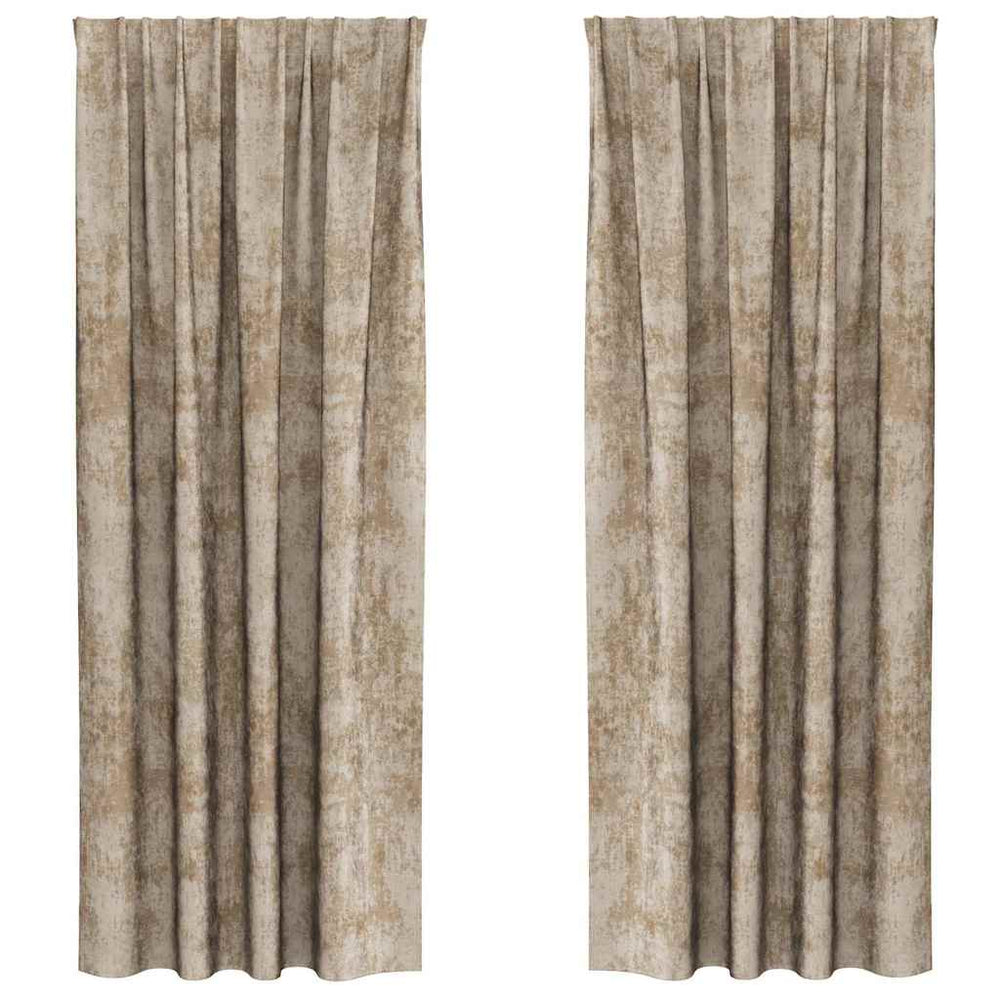 Vidaxl velvet gordijnen 2 pcs champagne 260 x 140 cm fluweel