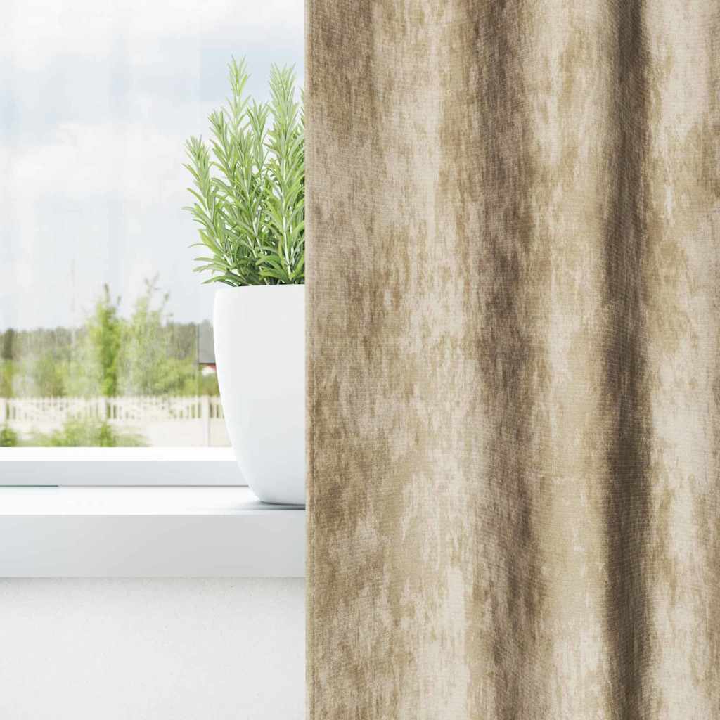 Vidaxl velvet gordijnen met gordijnen 2 pcs crème 225 x 140 cm fluweel