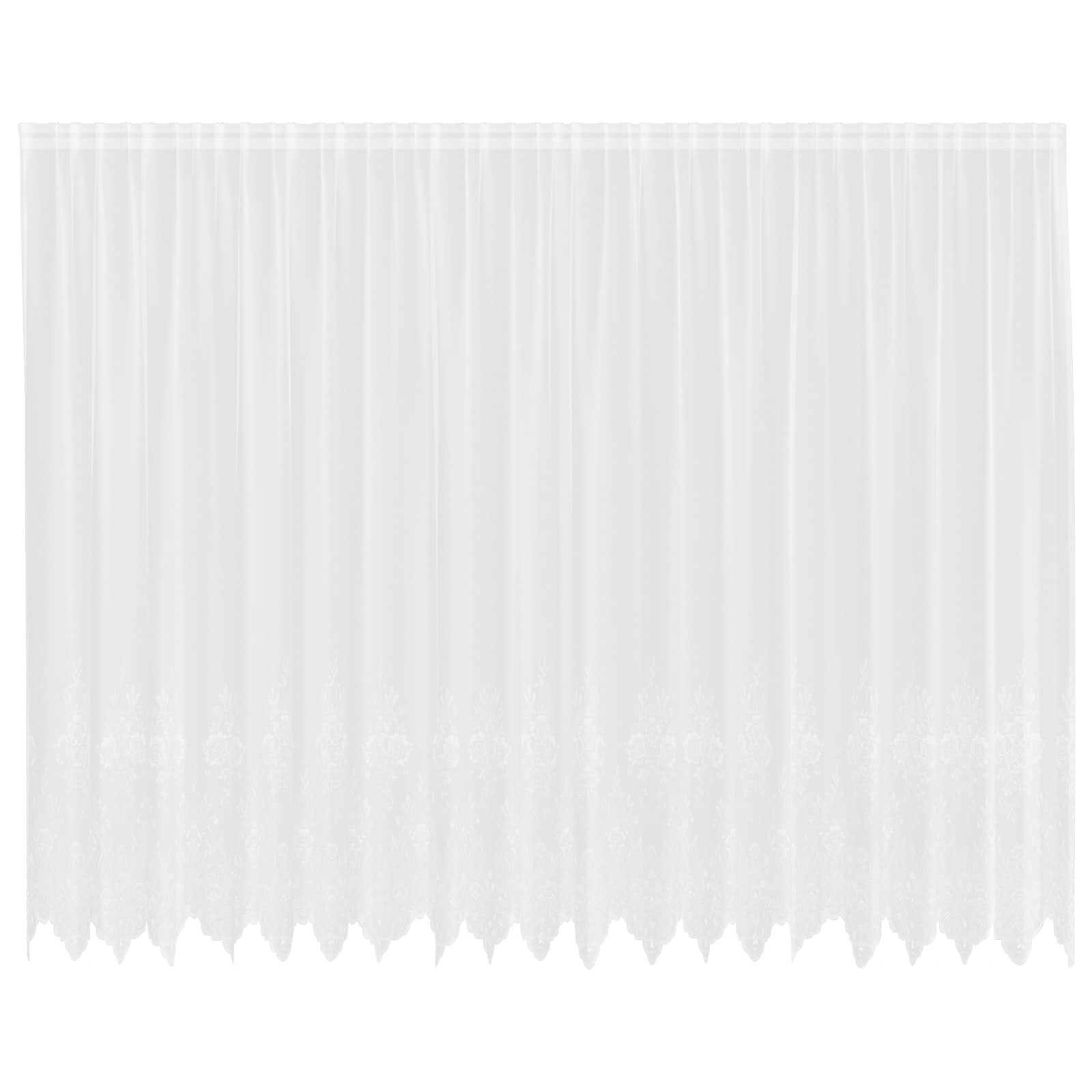 Vidaxl kantgordijn met gordijnen bloemen wit 245 x 500 cm polyester
