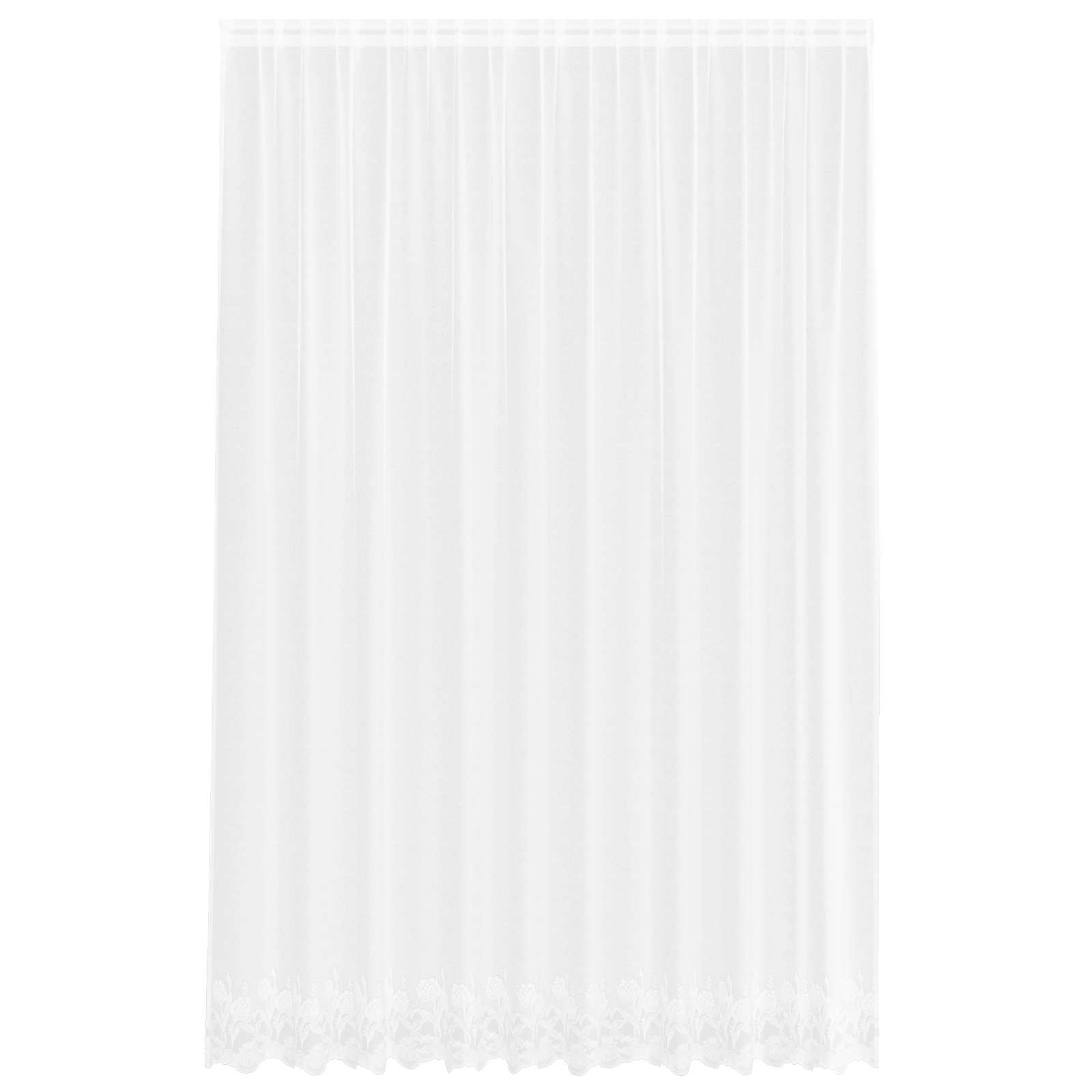 Vidaxl kantgordijn met gordijnen bloemen wit 260 x 300 cm polyester