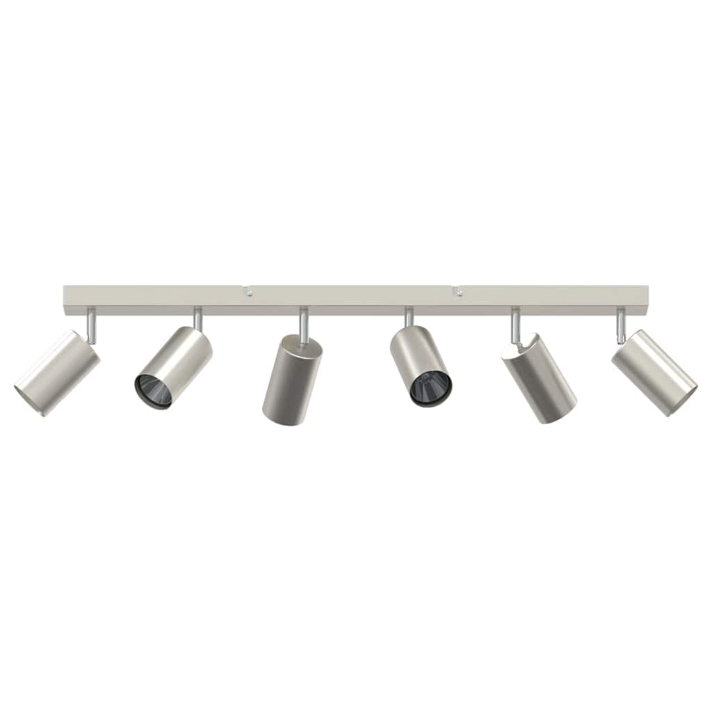 Vidaxl plafondspot met schijnwerpers nikkel 73 x 6 x 16 cm metaal