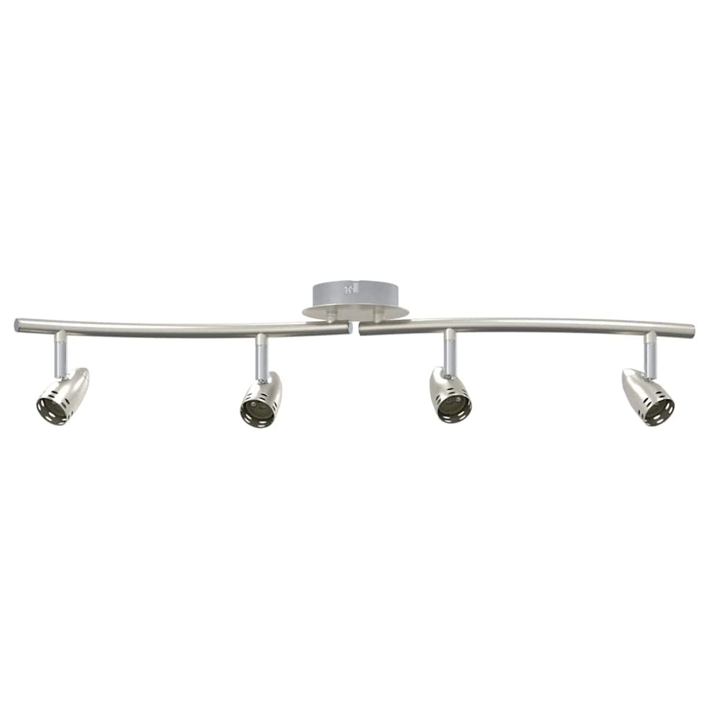 Vidaxl plafondspot met schijnwerpers nikkel 61 x 10 x 12,5 cm metaal