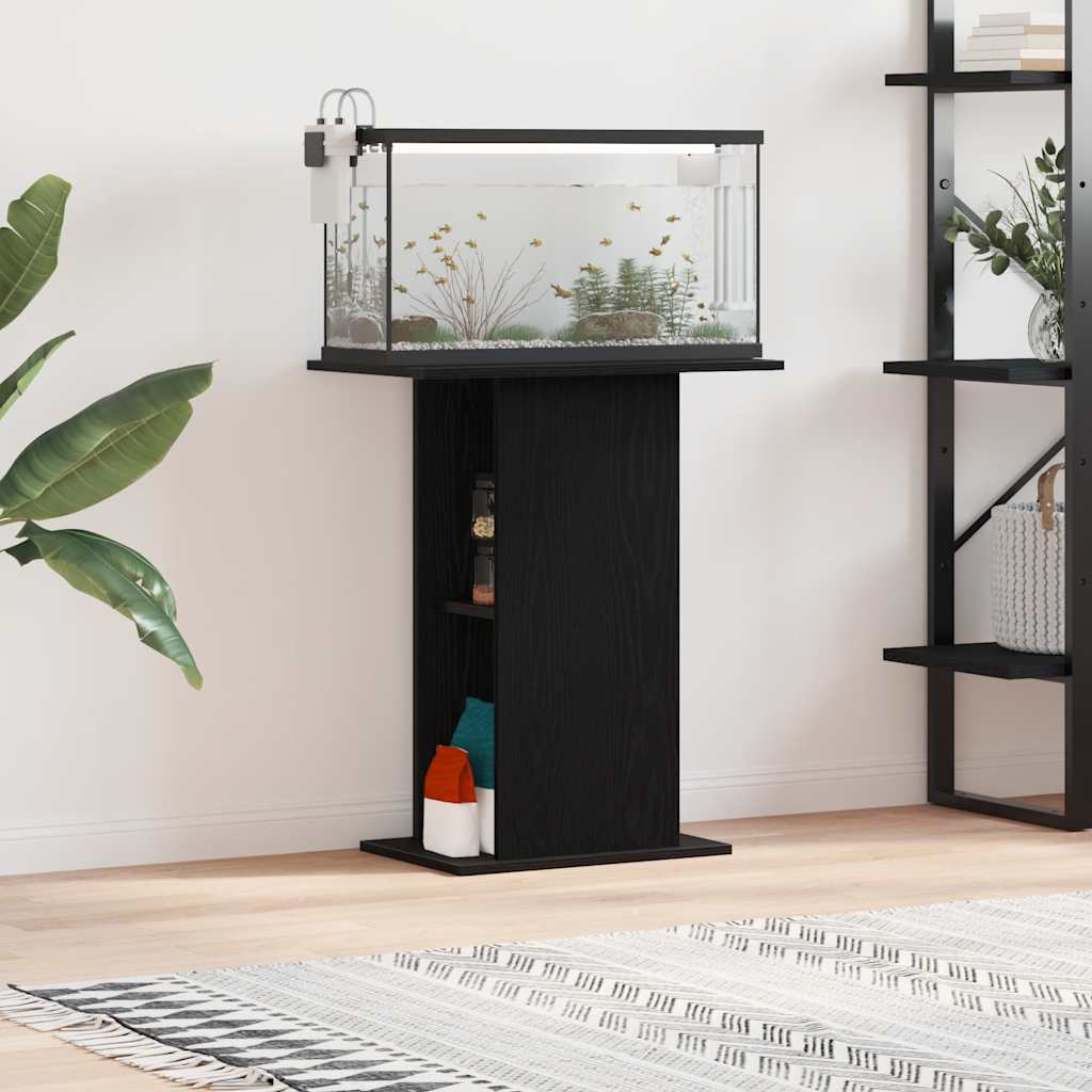 Vidaxl aquariumstandaard 60,5x36x72,5 cm spaanplaat zwart eikenkleurig