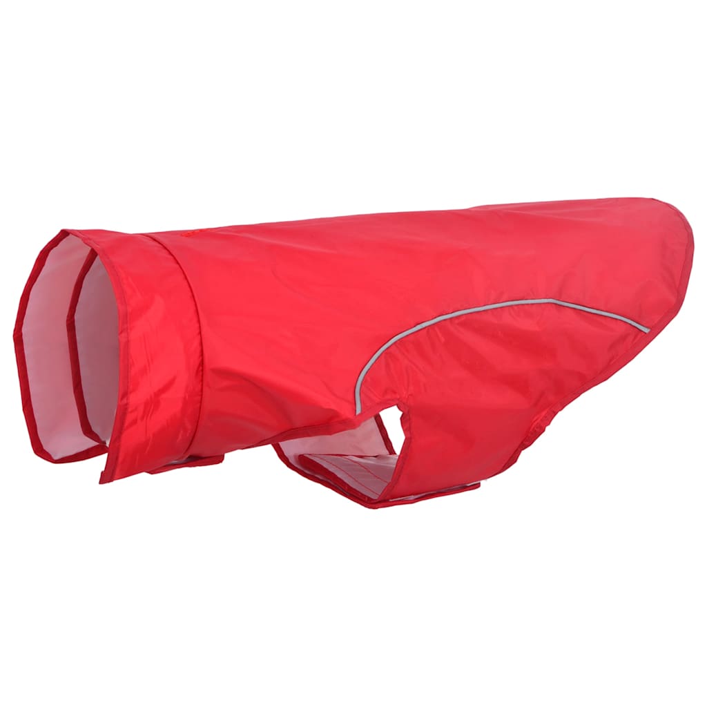 Vidaxl hondenregenjas met reflecterende strips polyester rood l