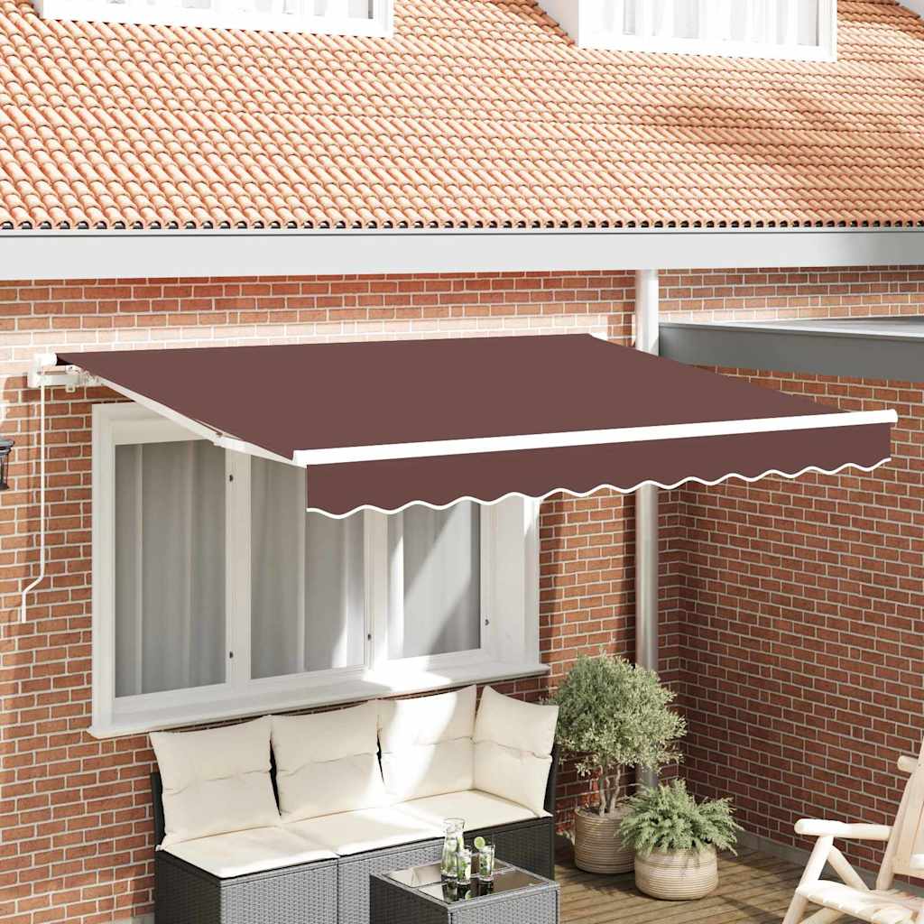 Vidaxl vervangingsdoek voor zonnescherm bruin 330 x 195 cm polyester