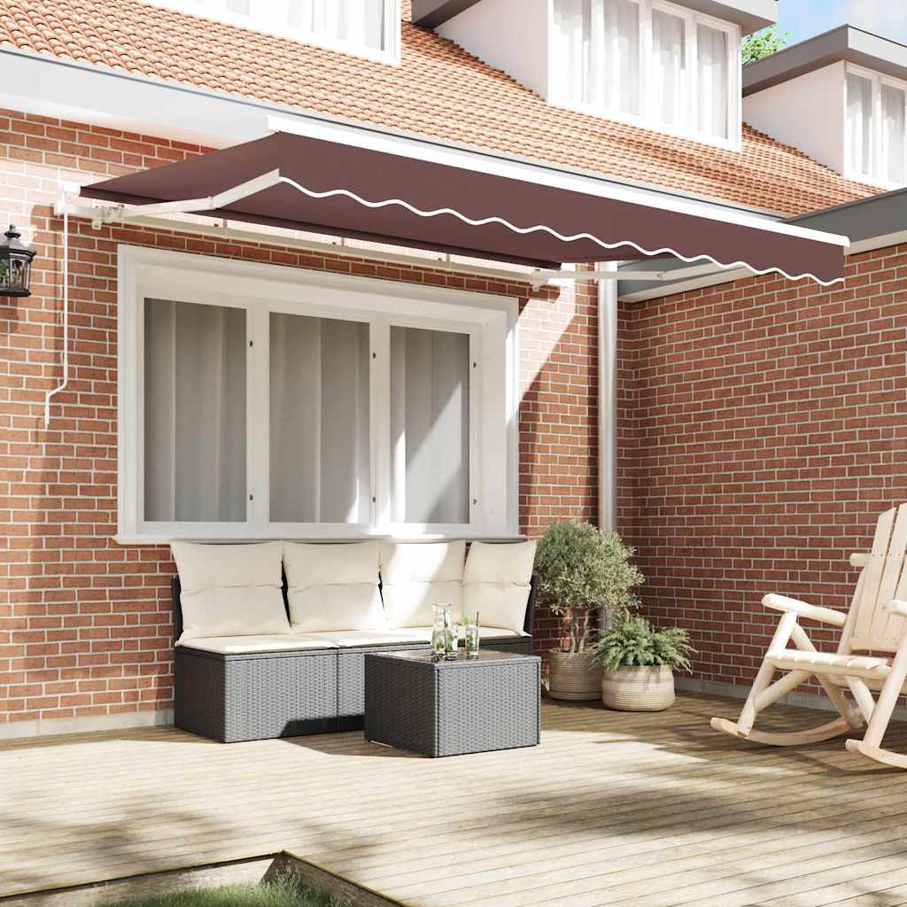 Vidaxl vervangingsdoek voor zonnescherm bruin 330 x 195 cm polyester