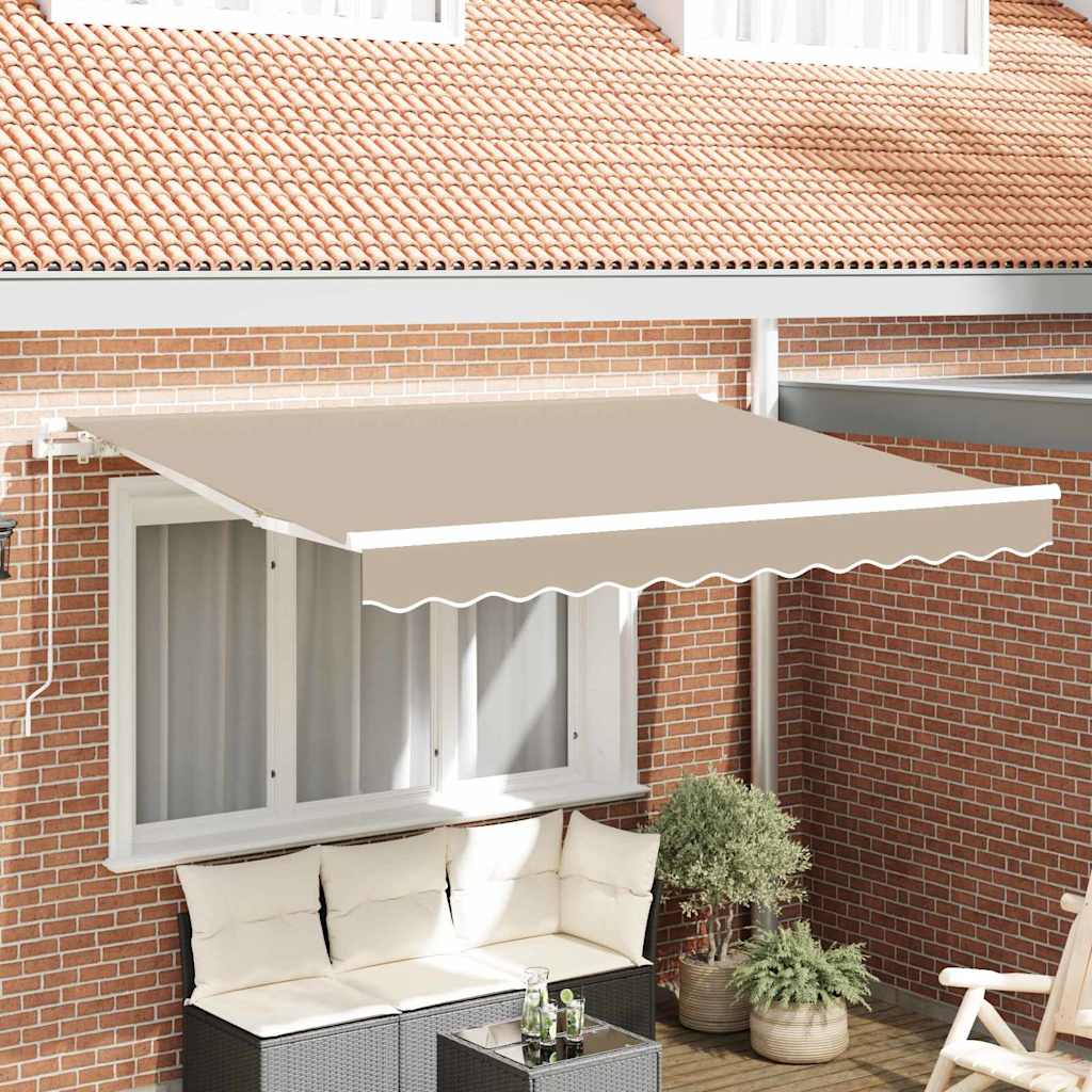 Vidaxl vervangingsdoek voor zonnescherm beige 280 x 245 cm polyester