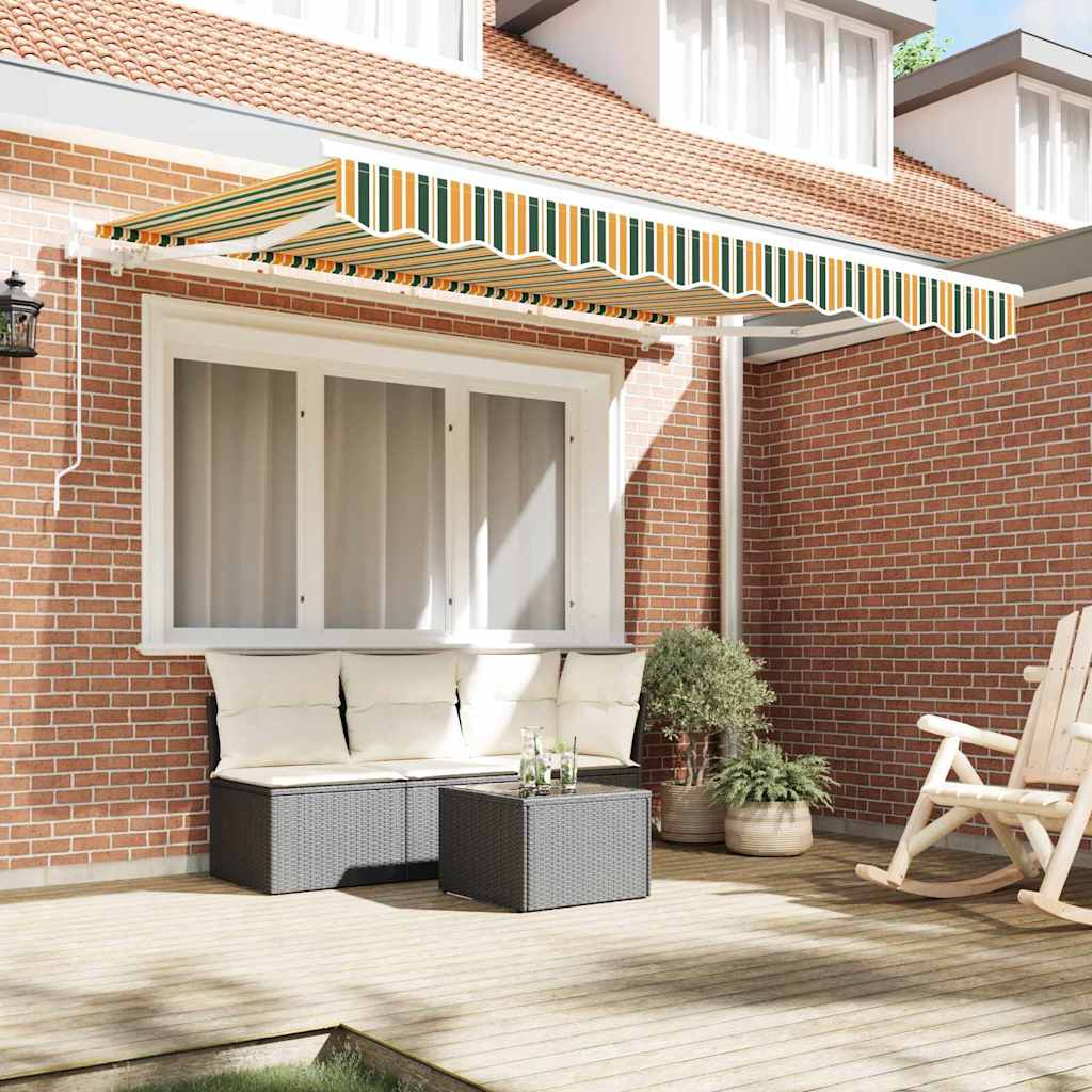 Vidaxl vervangingsdoek voor zonnescherm groen en geel 280 x 245 cm
