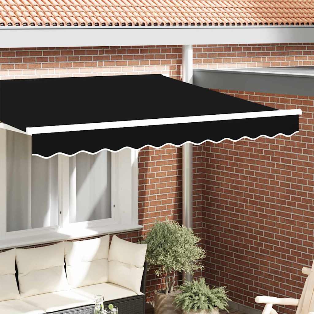 Vidaxl markies valance zwart 580 x 20 cm canvas