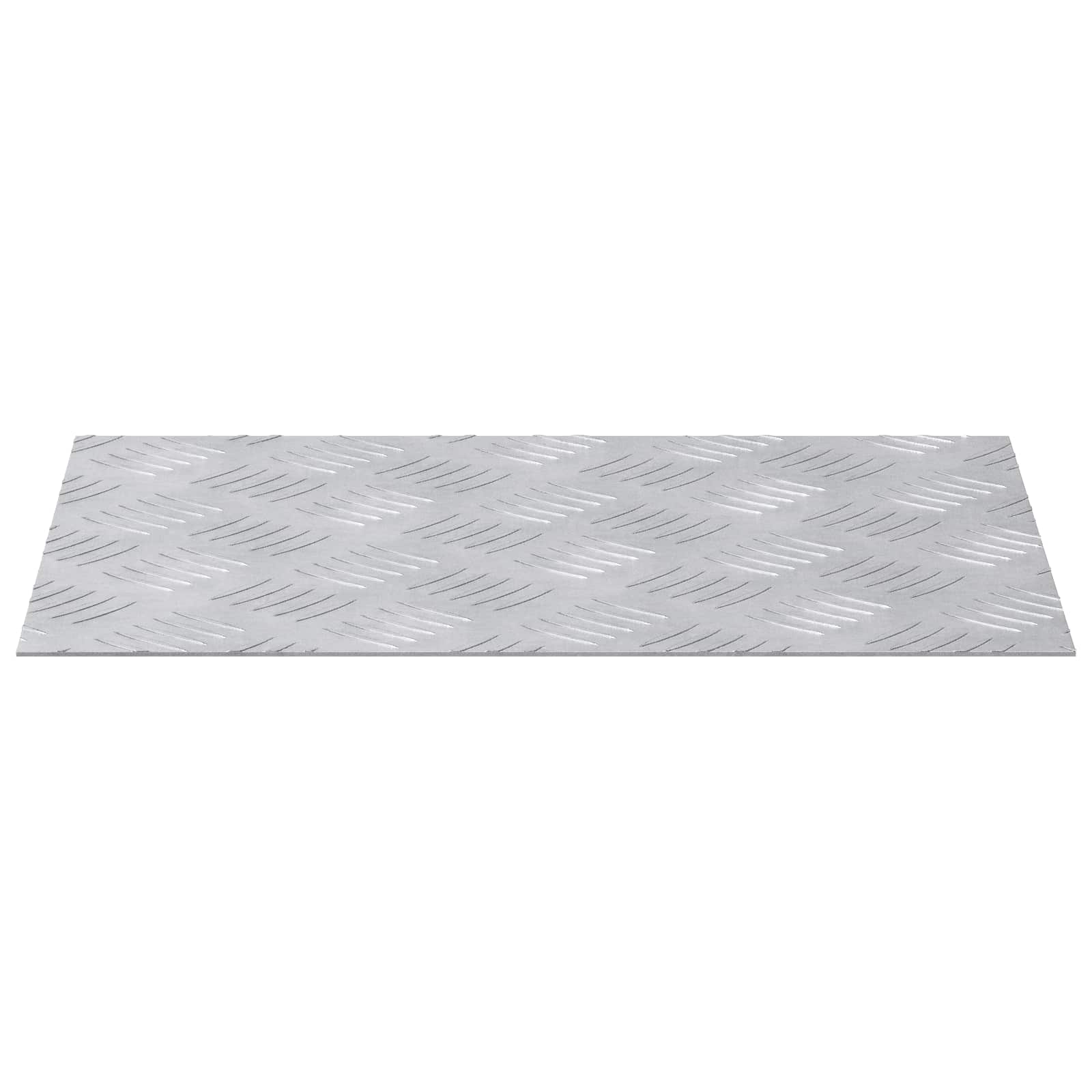 Vidaxl trap tread rechthoekig 4 pcs zilver 40 x 30 cm aluminium