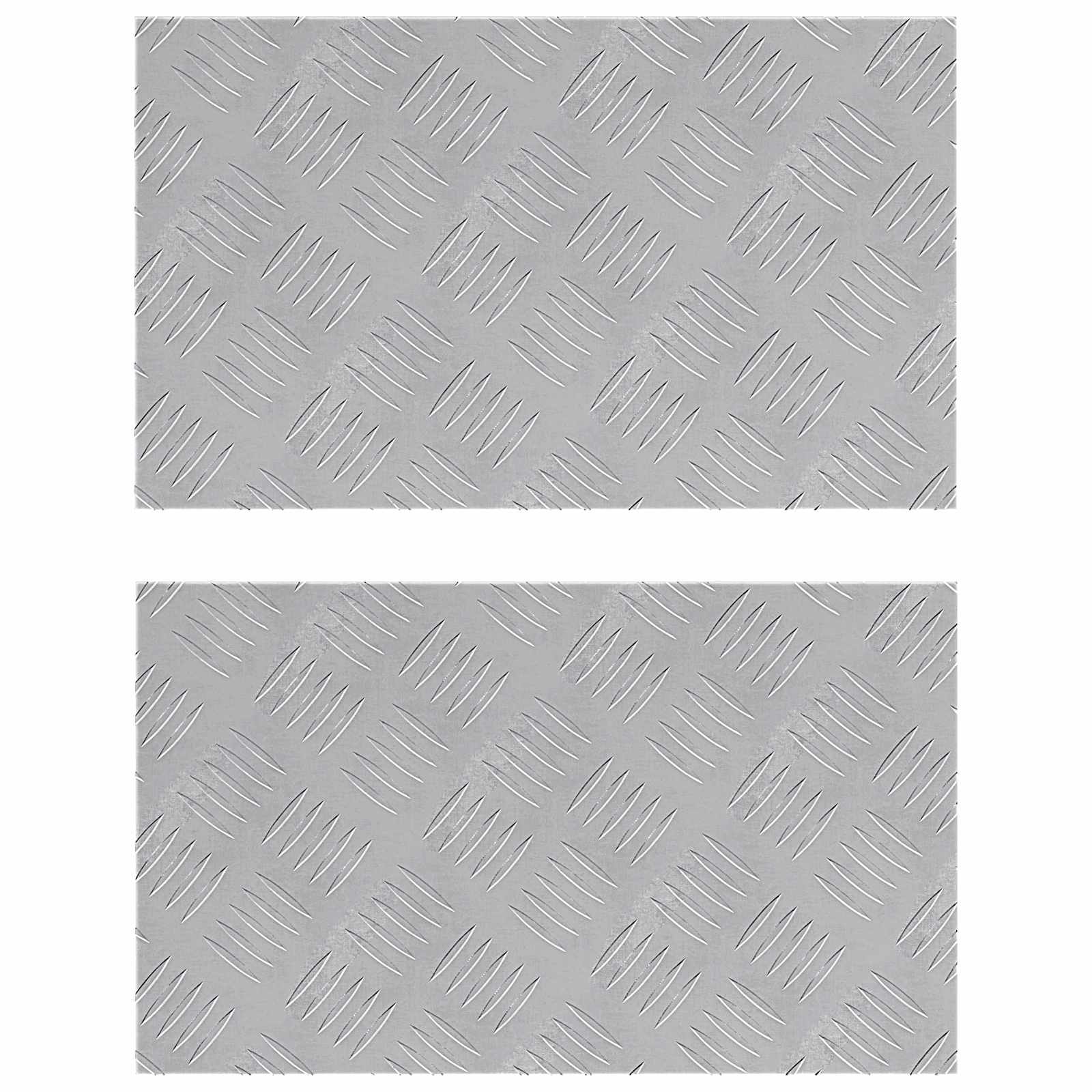 Vidaxl trap tread rechthoekig 2 pcs zilver 50 x 30 cm aluminium