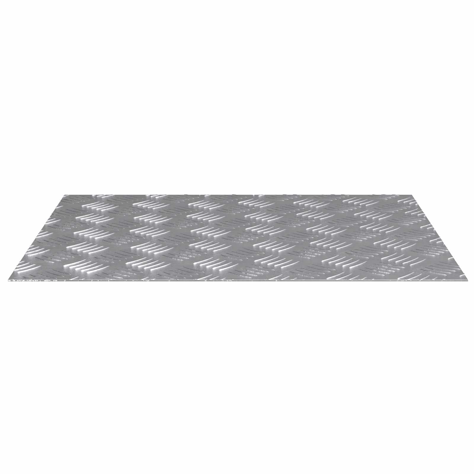 Vidaxl trap tread rechthoekig 2 pcs zilver 60 x 50 cm aluminium