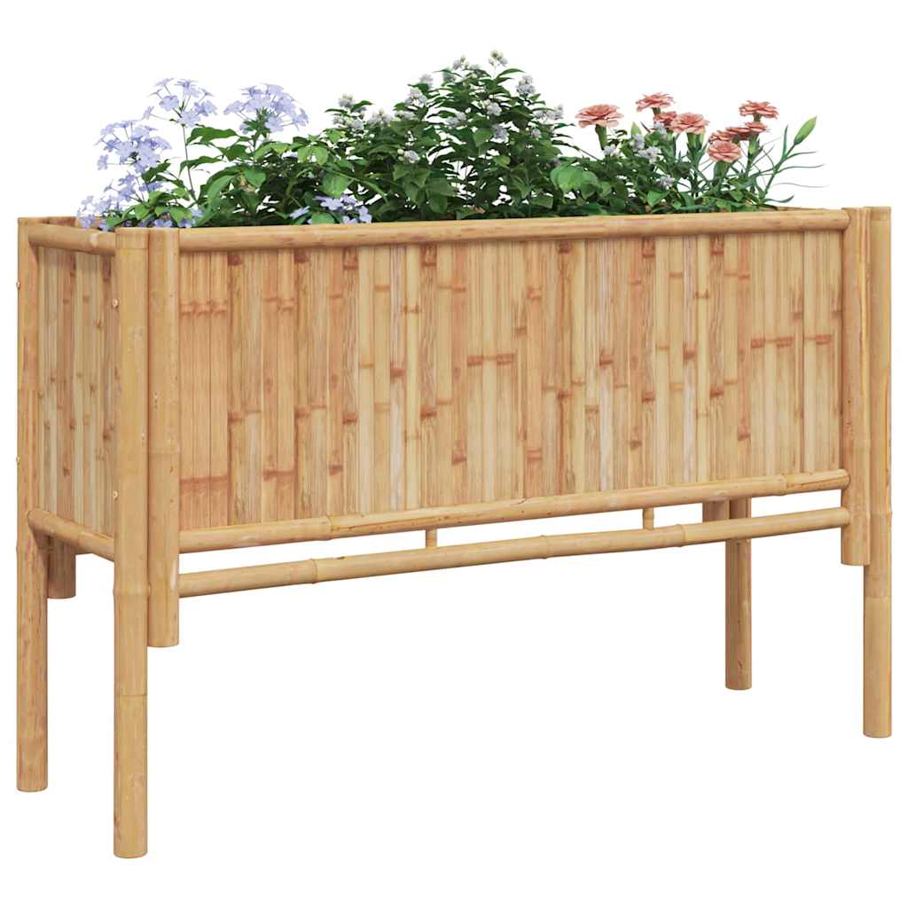 Vidaxl verhoogd bed bruin 110 x 35 x 70 cm bamboe