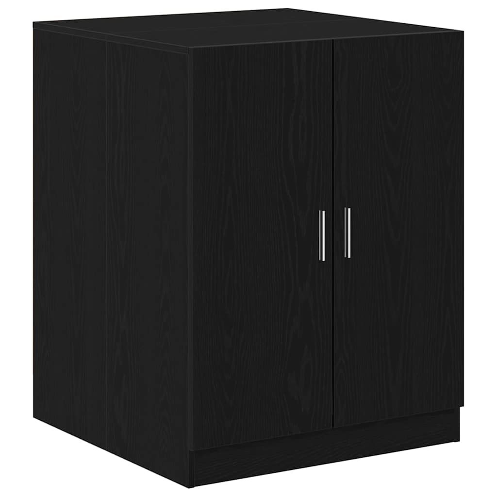 Vidaxl wasmachinekast met opslag zwart eiken 70,5 x 71,5 x 91,5 cm