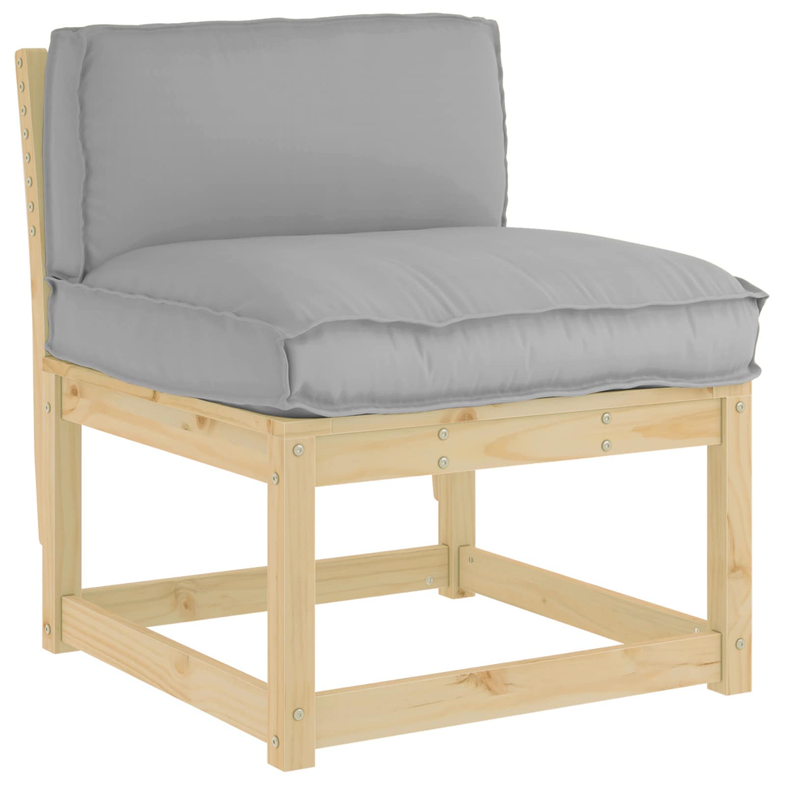 Vidaxl kussen grijs 80 x 40 x 12 cm oxford stof