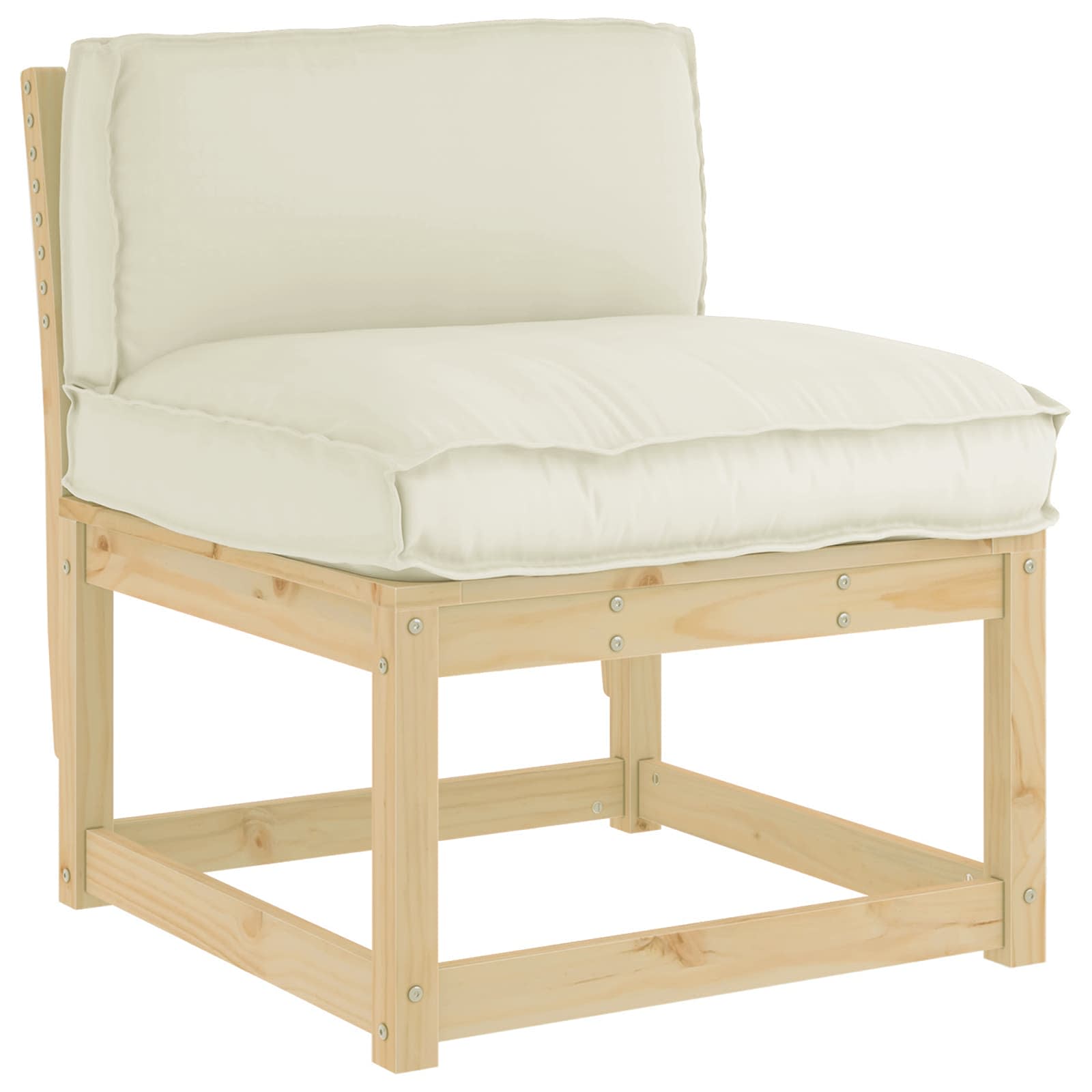 Vidaxl kussen crème 80 x 40 x 12 cm oxford stof