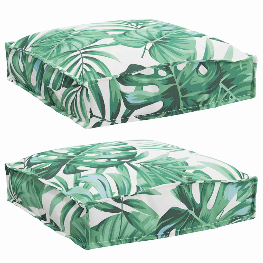 Vidaxl kussen blad 2 pcs bladpatroon 40 x 40 x 8 cm oxford stof