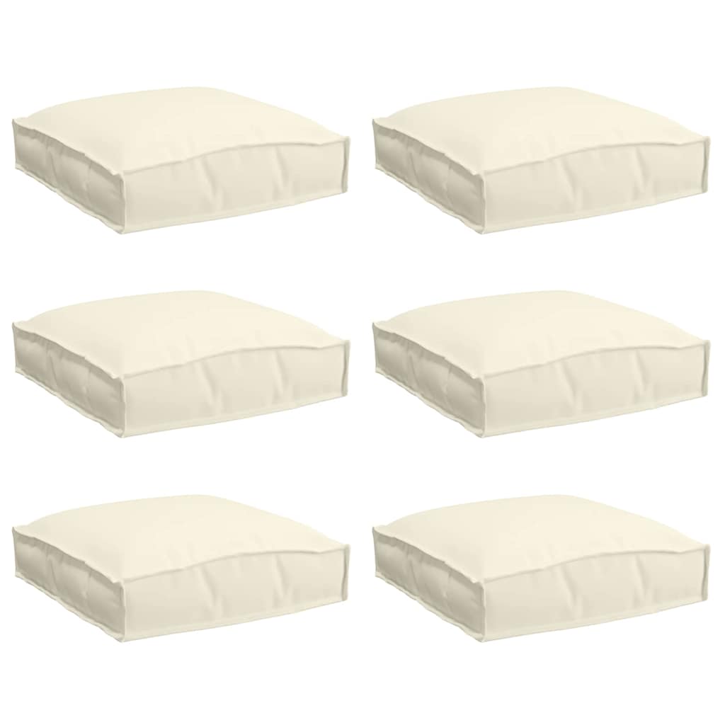 Vidaxl kussen 6 pcs crème 40 x 40 x 8 cm oxford stof