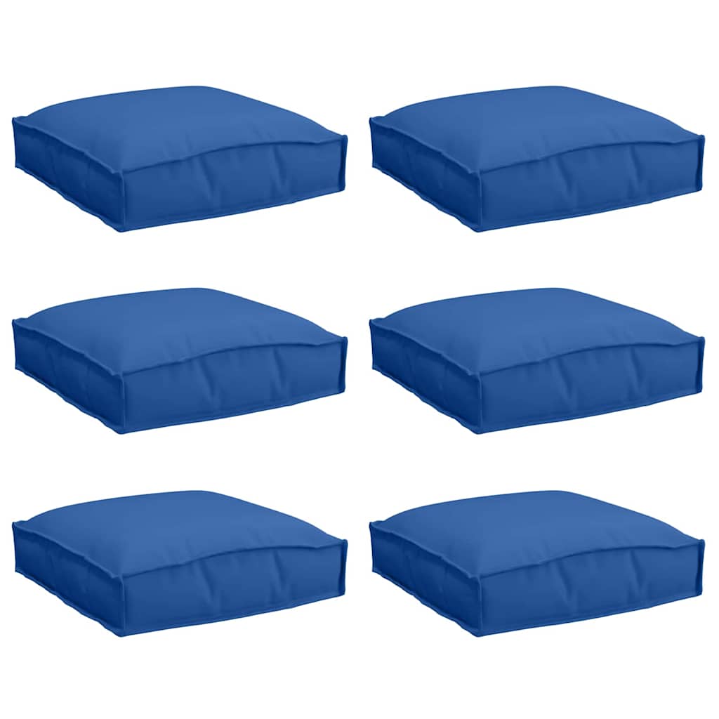 Vidaxl kussen 6 pcs koninklijk blauw 40 x 40 x 8 cm oxford stof