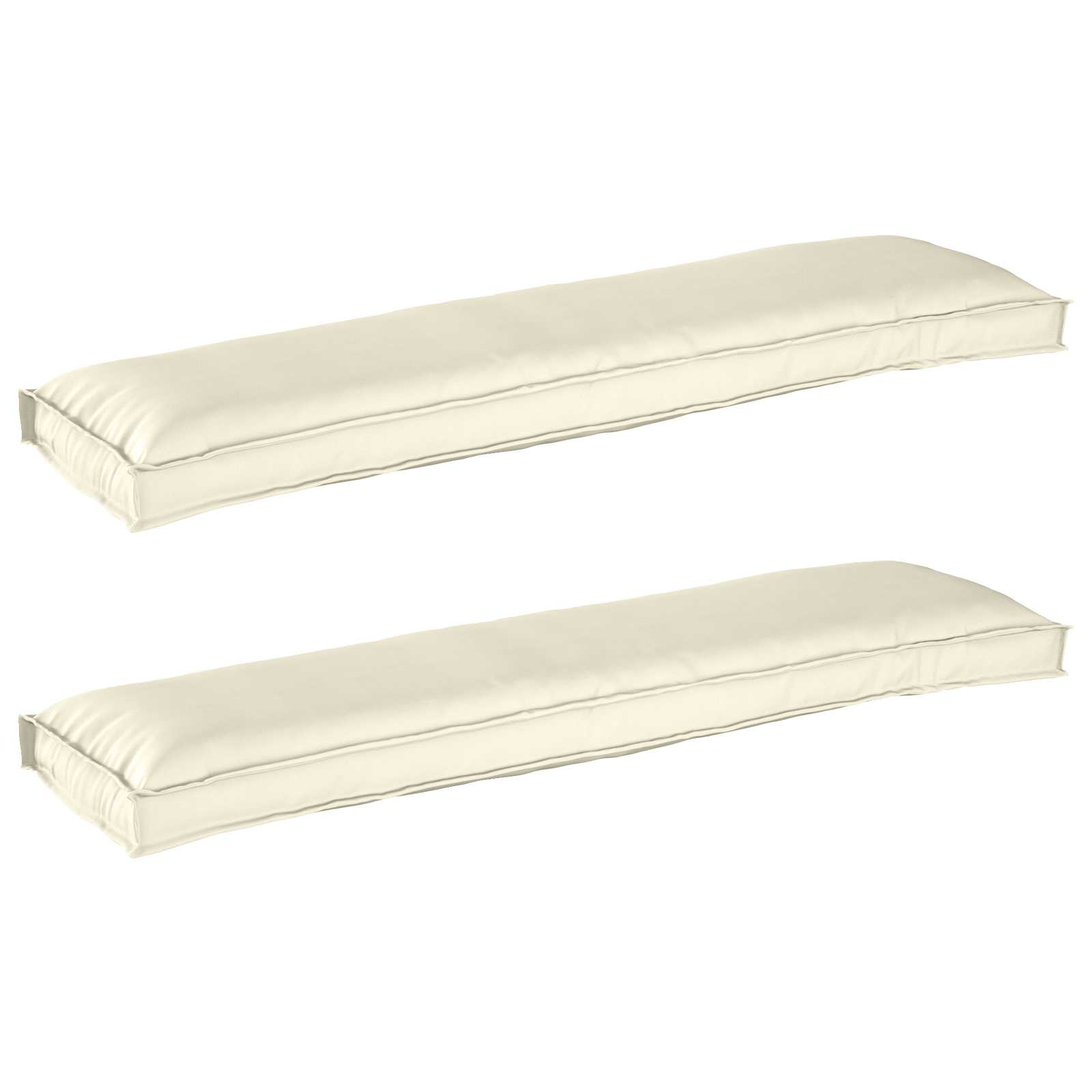 Vidaxl pallet kussen set 2 pcs crème 150 x 40 x 8 cm oxford stof