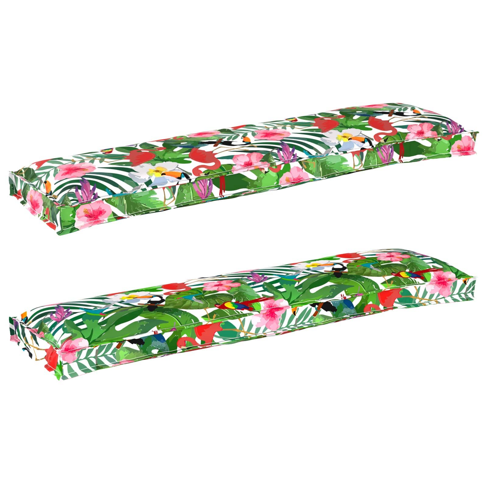 Vidaxl pallet kussen set 2 pcs tropische jungle 150 x 40 x 8 cm