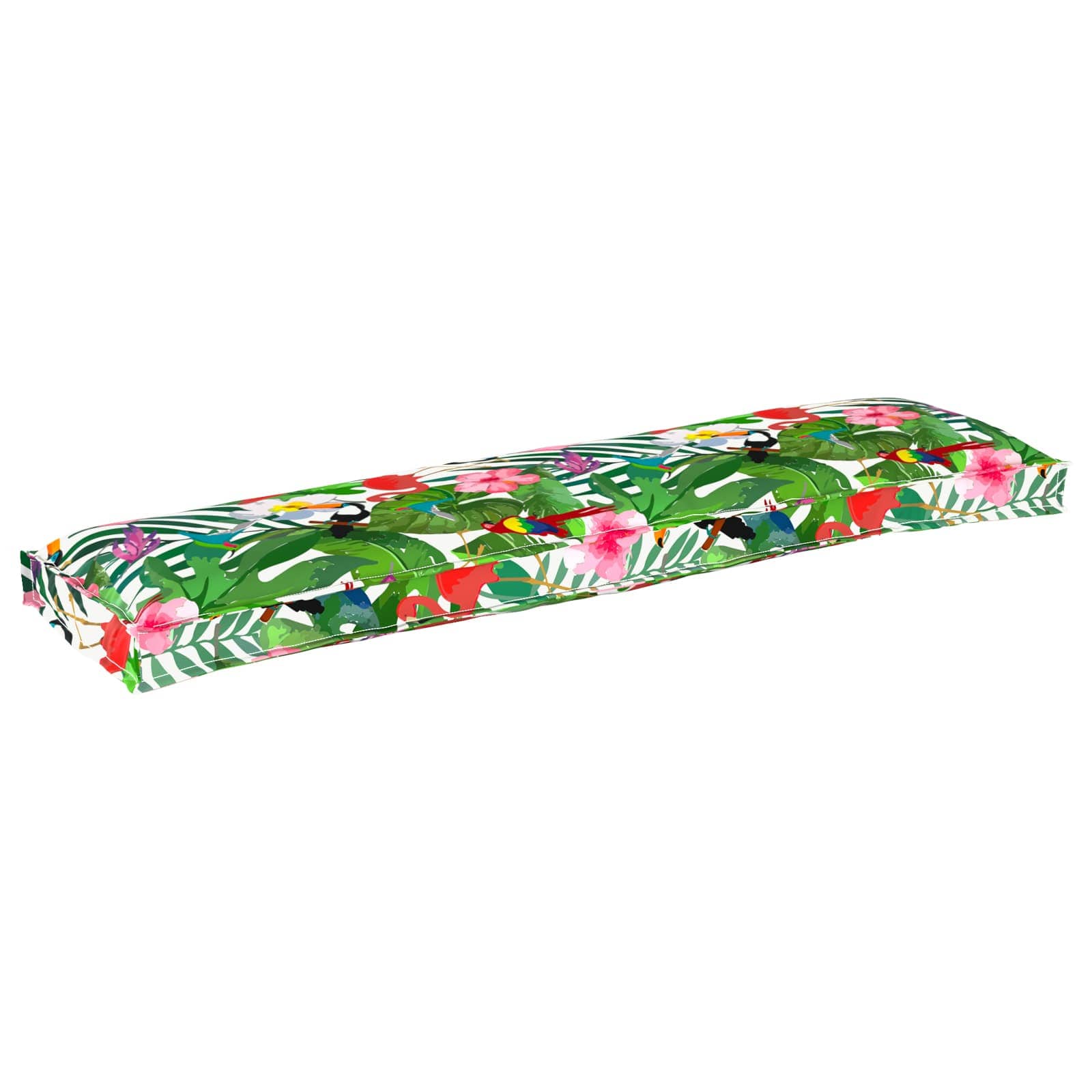 Vidaxl pallet kussen set 2 pcs tropische jungle 150 x 40 x 8 cm