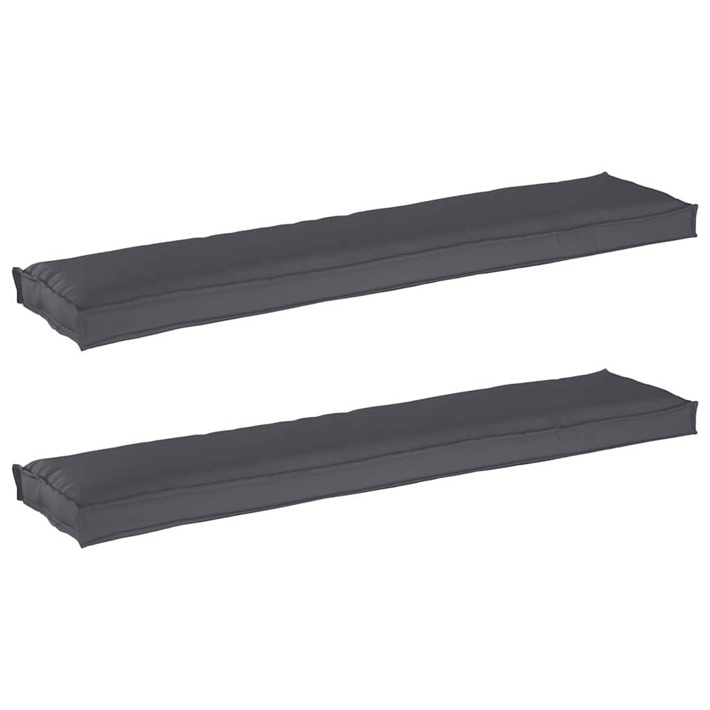 Vidaxl pallet kussen set 2 pcs antraciet 180 x 40 x 8 cm oxford stof