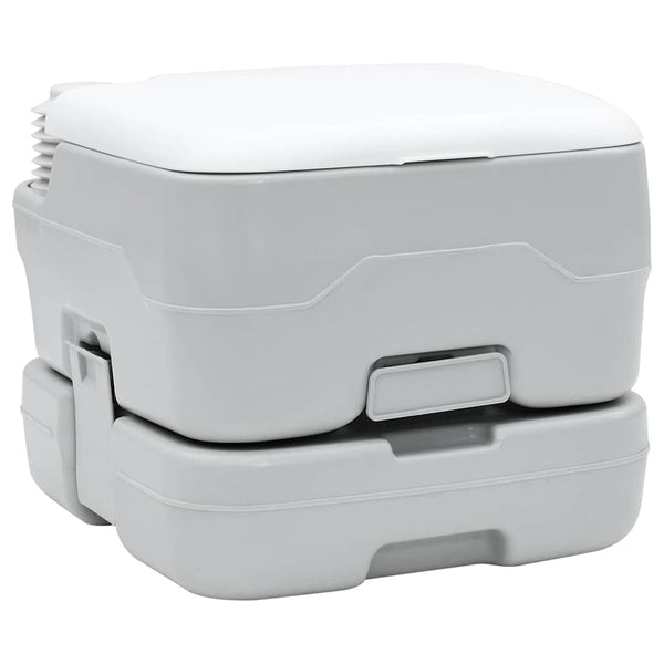 Vidaxl camping toilet grijs en wit 41,5 x 36,5 x 30 cm polyetheen