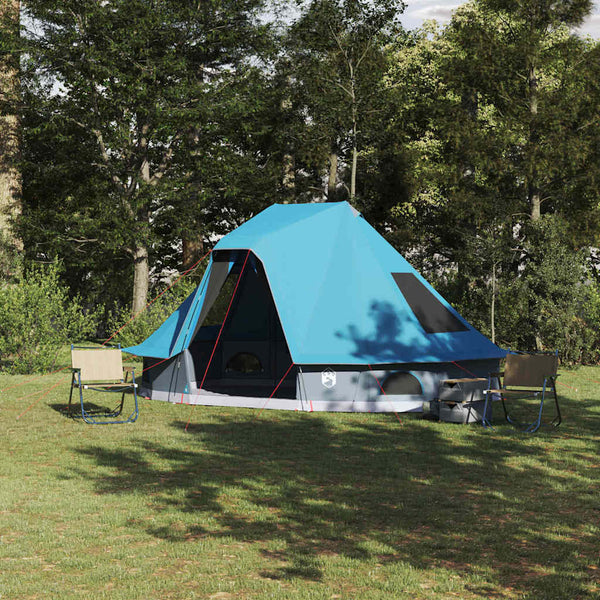 Vidaxl tipi tent 6-persoons blauw taft